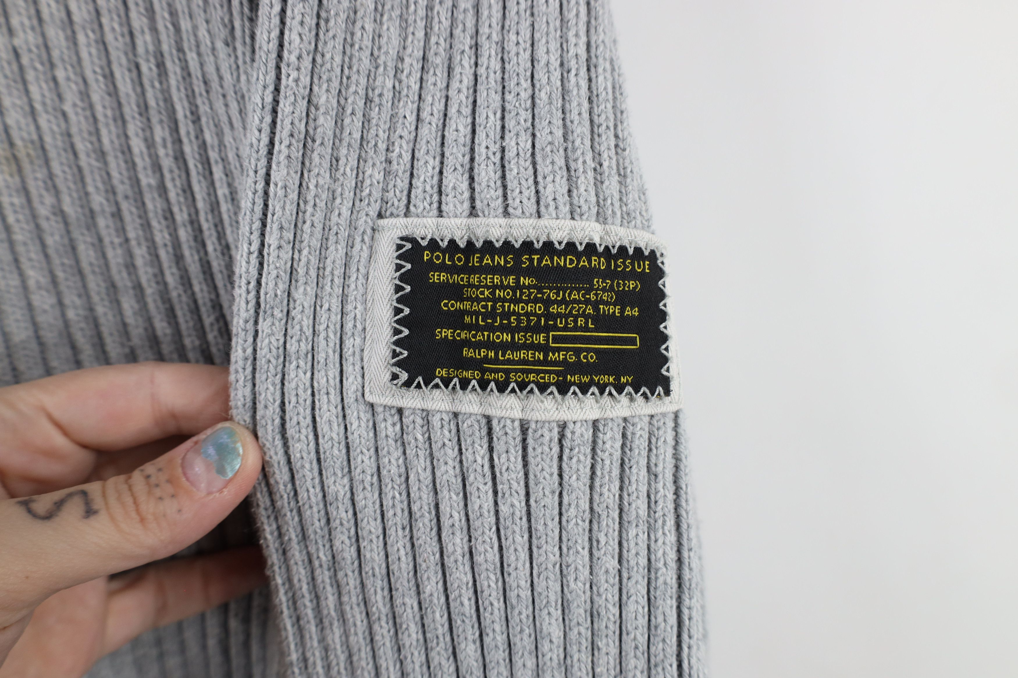 Polo Ralph Lauren Vintage 90s Ralph Lauren Knit Commando Half Zip Sweater Size US XL / EU 56 / 4 - 4 Thumbnail