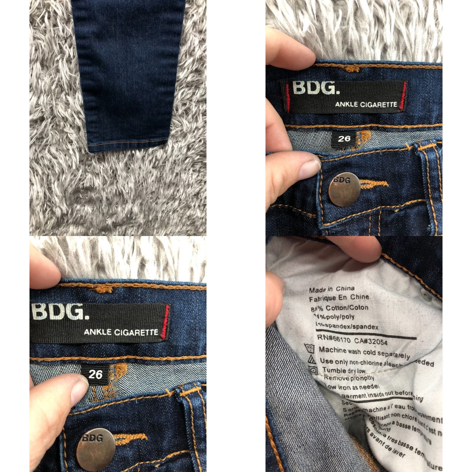 Bdg BDG Ankle Cigarette Skinny Jeans Size 26 Womens Mid Rise Dark Wash Blue Denim Size 26" / US 2 / IT 38 - 8 Thumbnail