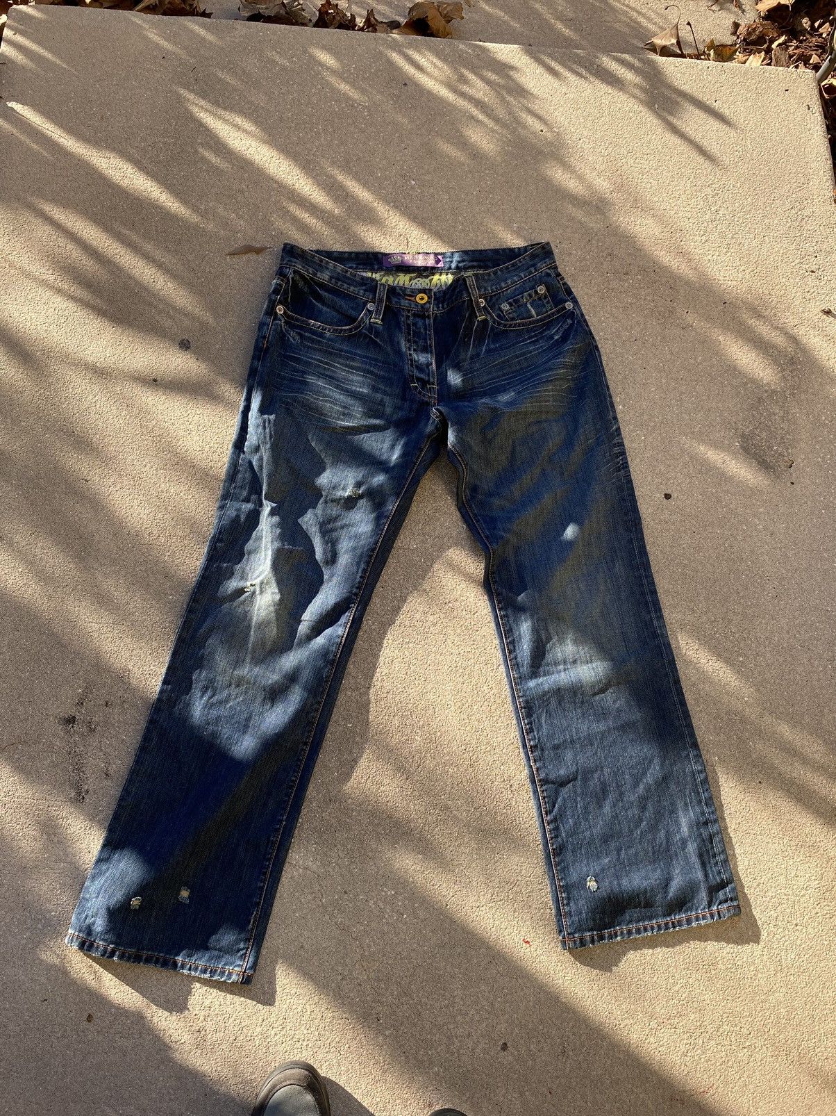 Christian Audigier Rare Vintage Virgin Mary Jeans size 34X34 Size US 34 / EU 50 - 4 Thumbnail