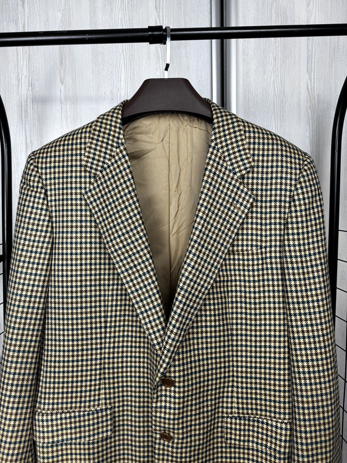 Belvest Belvest vintage checkered houndstooth 100% cashmere blazer Size 44R - 3 Thumbnail
