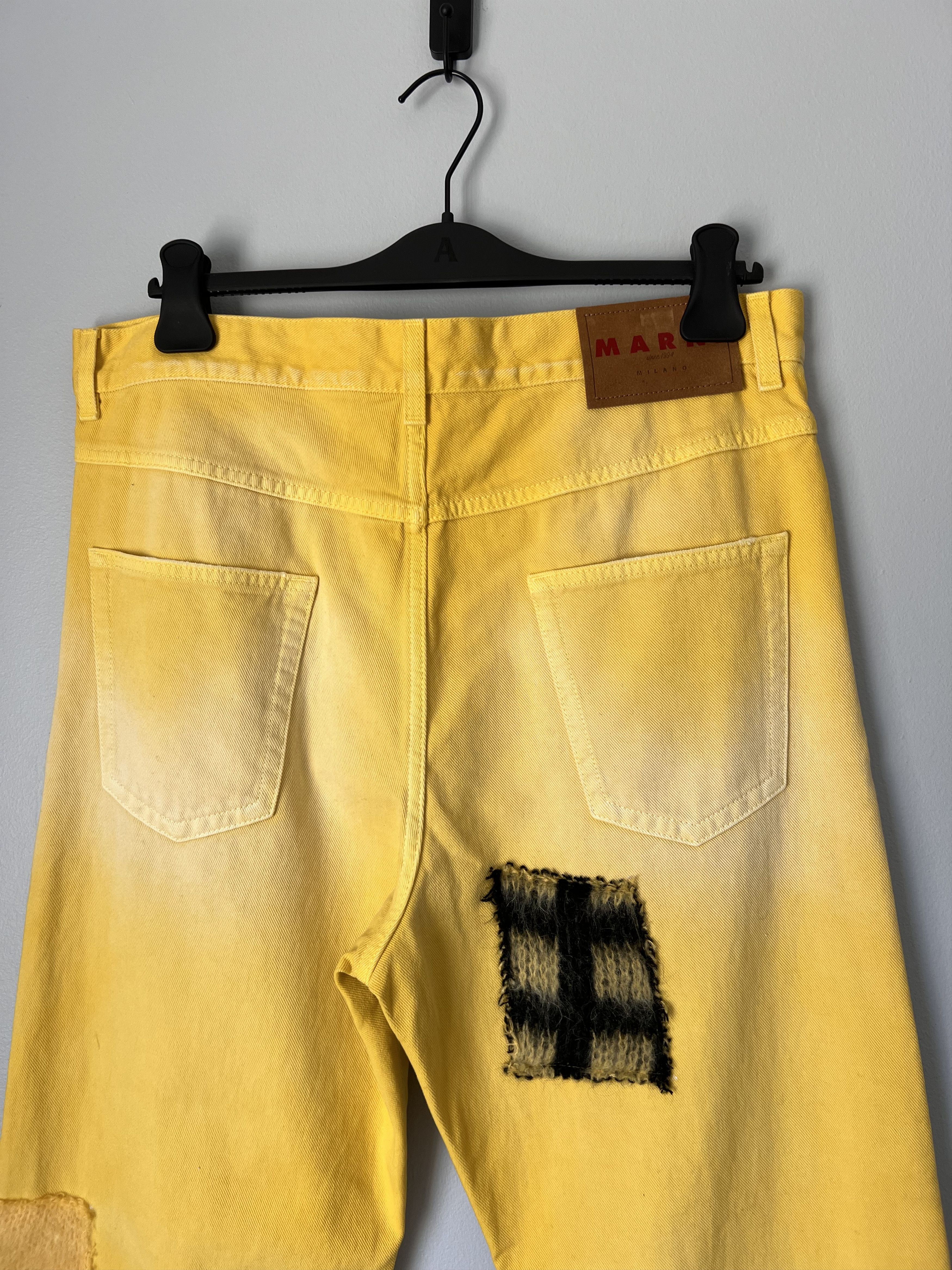 Marni Marni Mixed Knit Denim Pants in Maize Yellow Size US 34 / EU 50 - 7 Thumbnail