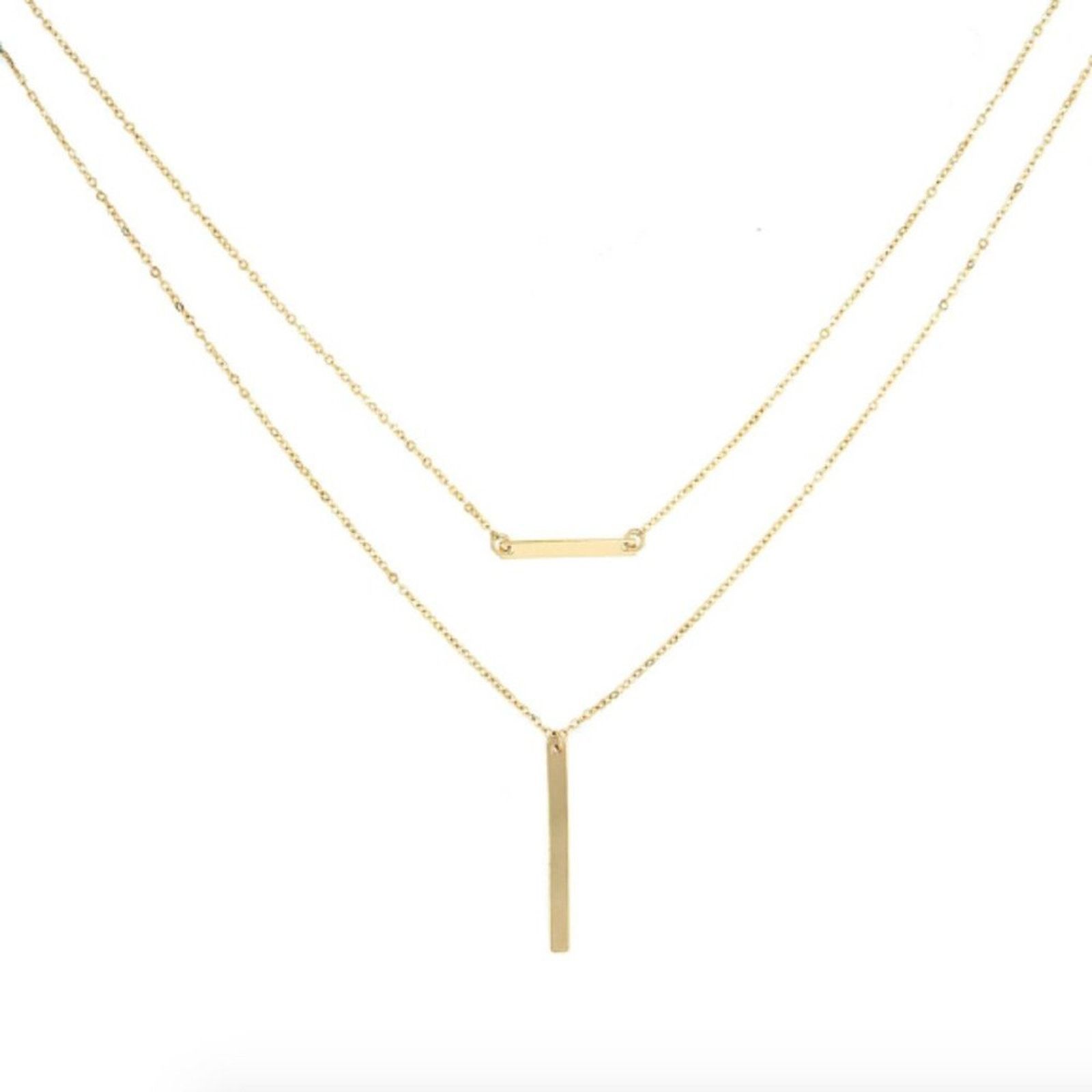 Nordstrom NEW NORDSTROM REVOLVE Gold Bar Multi Choker Necklace Jewelry Size ONE SIZE - 6 Thumbnail