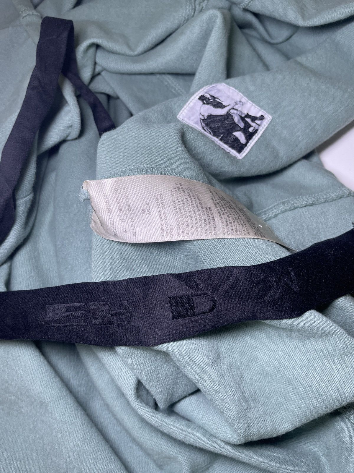 Rick Owens × Rick Owens Drkshdw Rick Owens DRKSHDW Luxor Crater Tee – Pale Green – OS Size US M / EU 48-50 / 2 - 7 Thumbnail