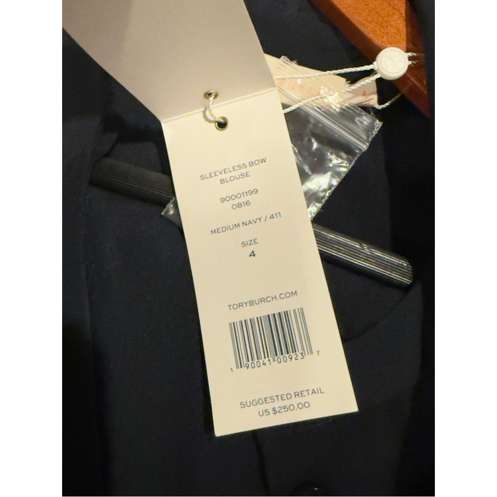Tory Burch Tory Burch Navy Knot-Front Sleeveless Camisole size 4 Size S / US 4 / IT 40 - 3 Thumbnail