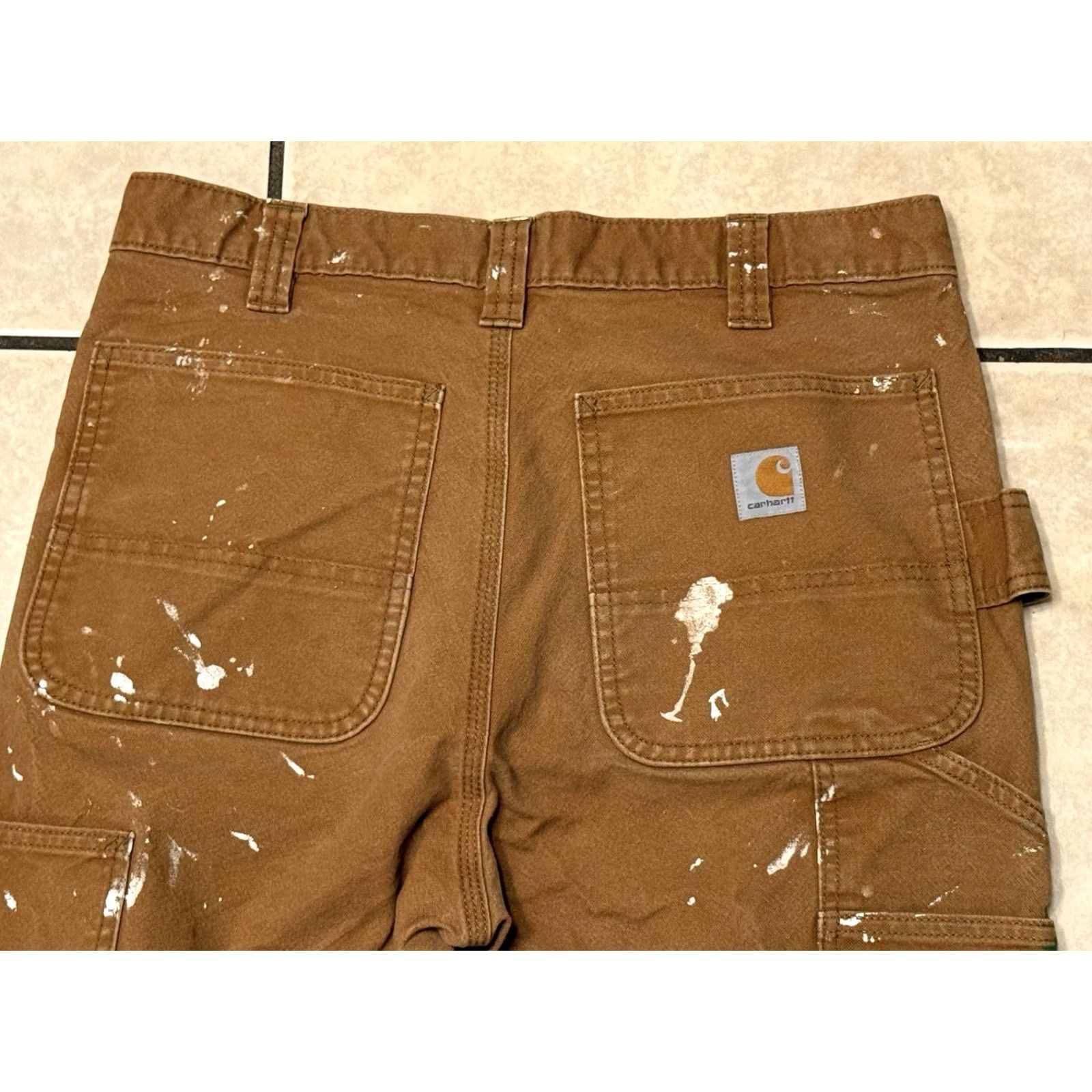 Carhartt VINTAGE Philadelphia Eagles Paint Splatter Carhartt Double Knee Canvas Work Pants 32x34 Size US 32 / EU 48 - 7 Thumbnail