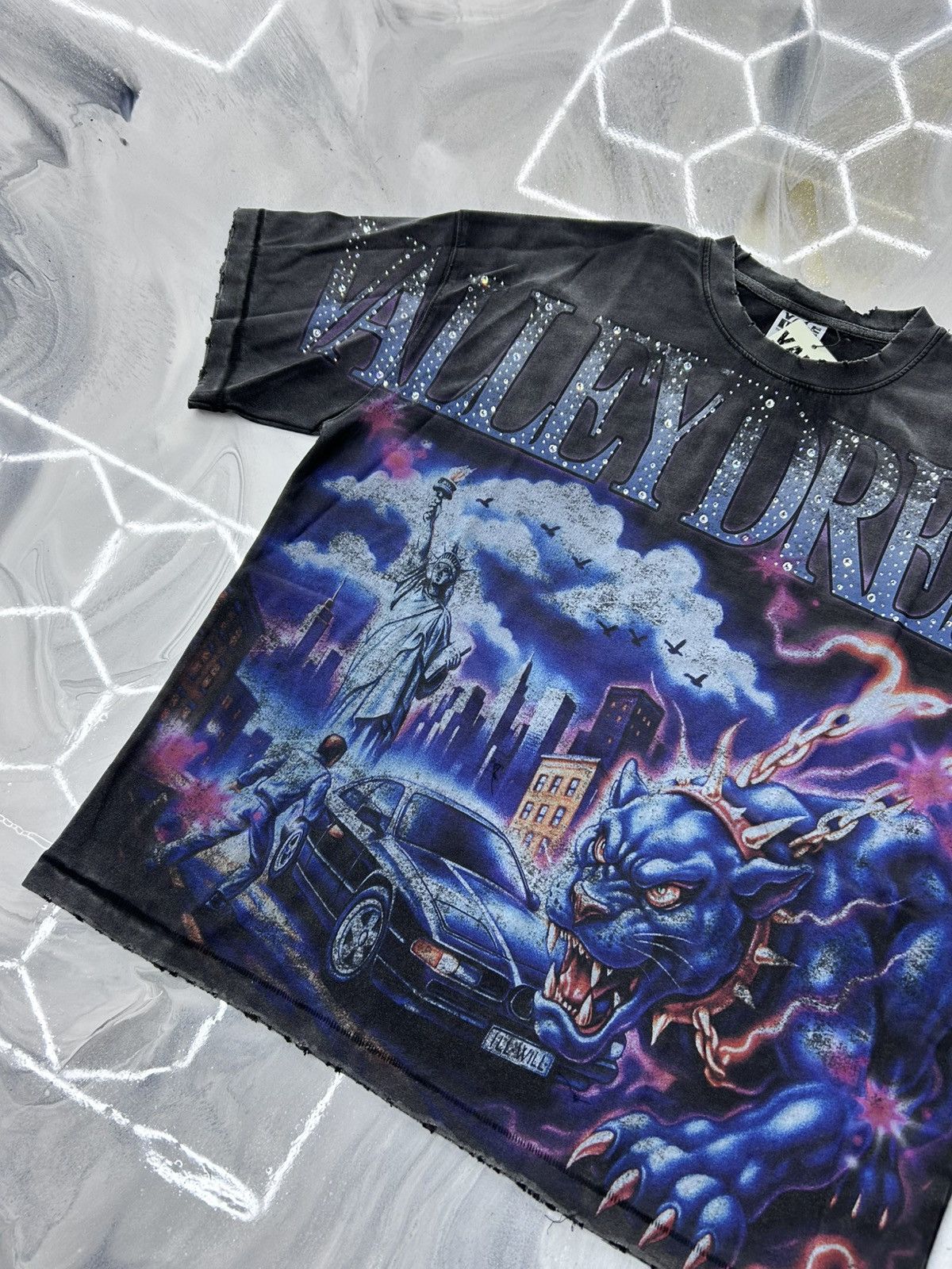 Vale Vale Monster Bling Tee Black Blue Size L Size US L / EU 52-54 / 3 - 4 Thumbnail