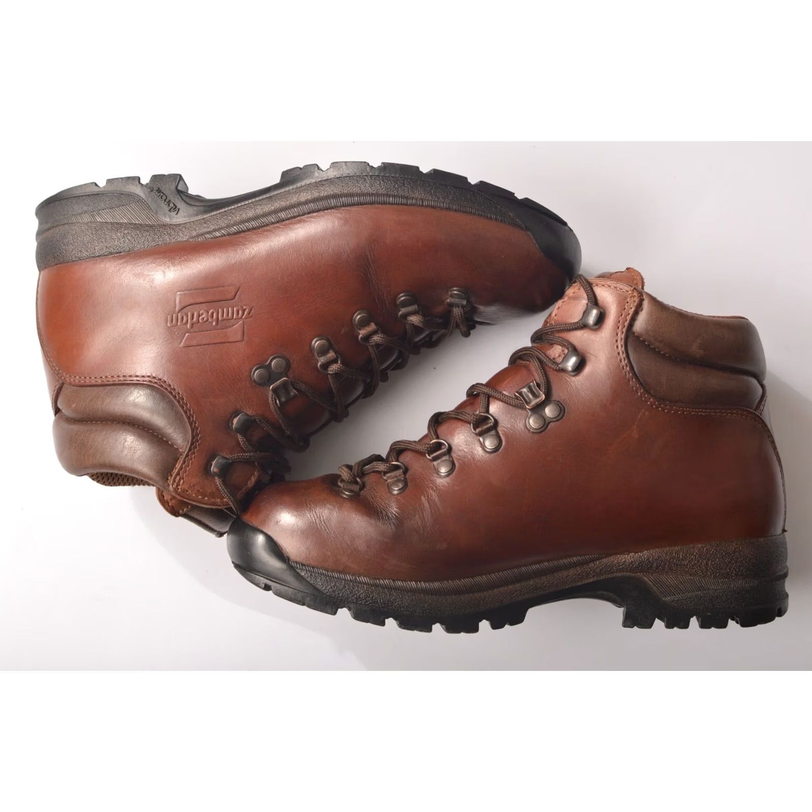 Vintage Zamberlan Boots Mens Boot Brown Leather Vibram Outdoor Hiking Made in Italy Sz 41 7M 8WMN Vintage Size US 7 / EU 40 - 4 Thumbnail