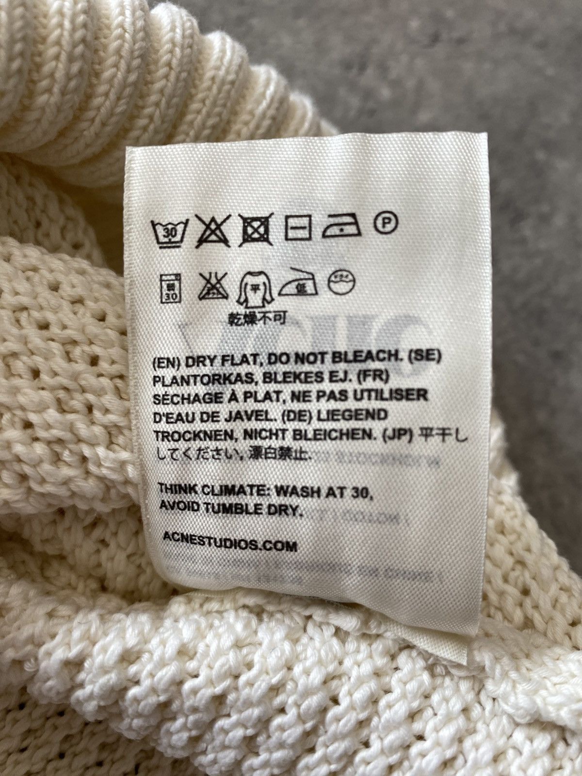 Acne Studios Acne Studios Beige Cusco Bubble knit textured sweater Size US M / EU 48-50 / 2 - 6 Thumbnail