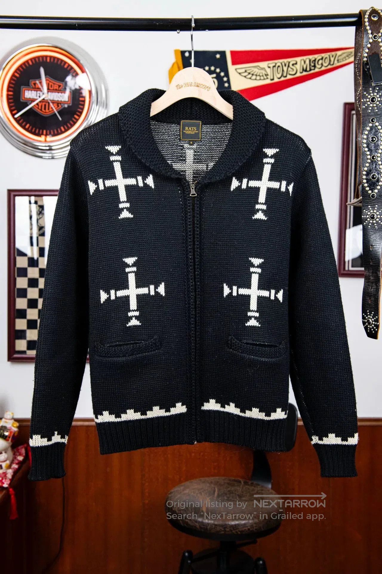 RATS JAPAN Rats Heavy Wool Cardigan. Size US S / EU 44-46 / 1 - 1 Thumbnail