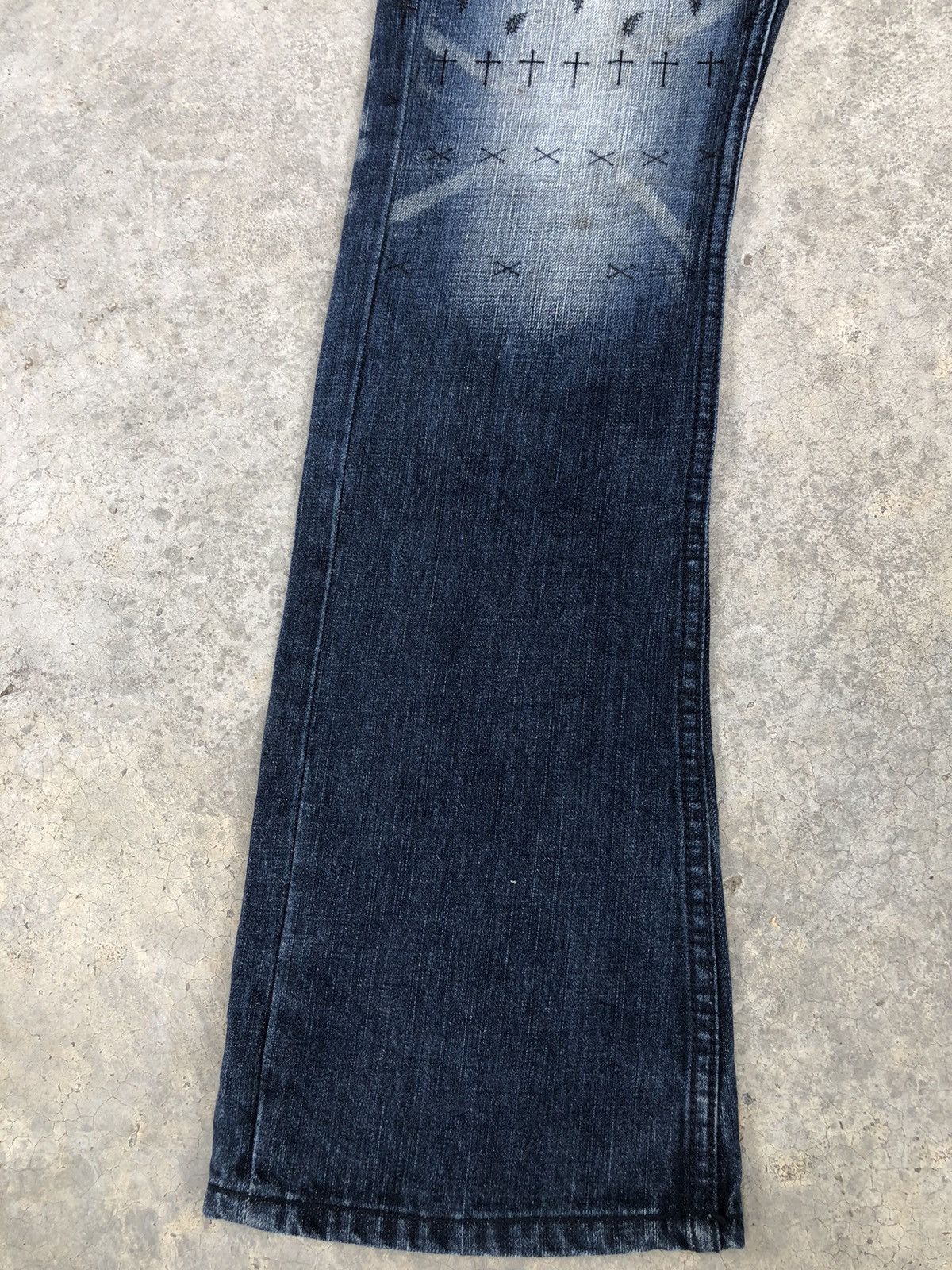 If Six Was Nine Flared Jeans Urban Craft Distressed Jeanss Size US 33 - 6 Thumbnail