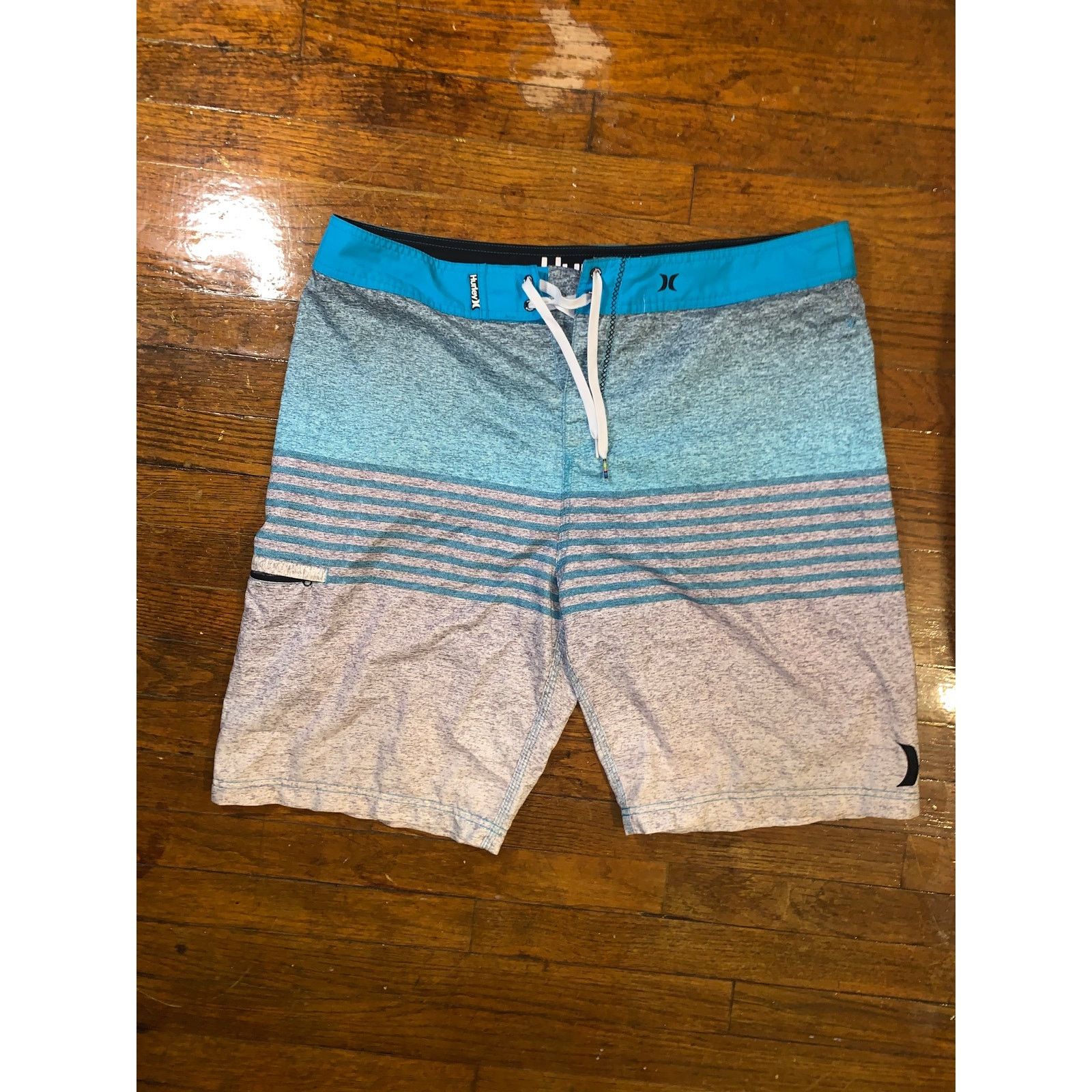 Hurley Hurley Weekender Board Shorts Blue Grey Striped Men's 34 Size US 38 / EU 54 - 1 Thumbnail