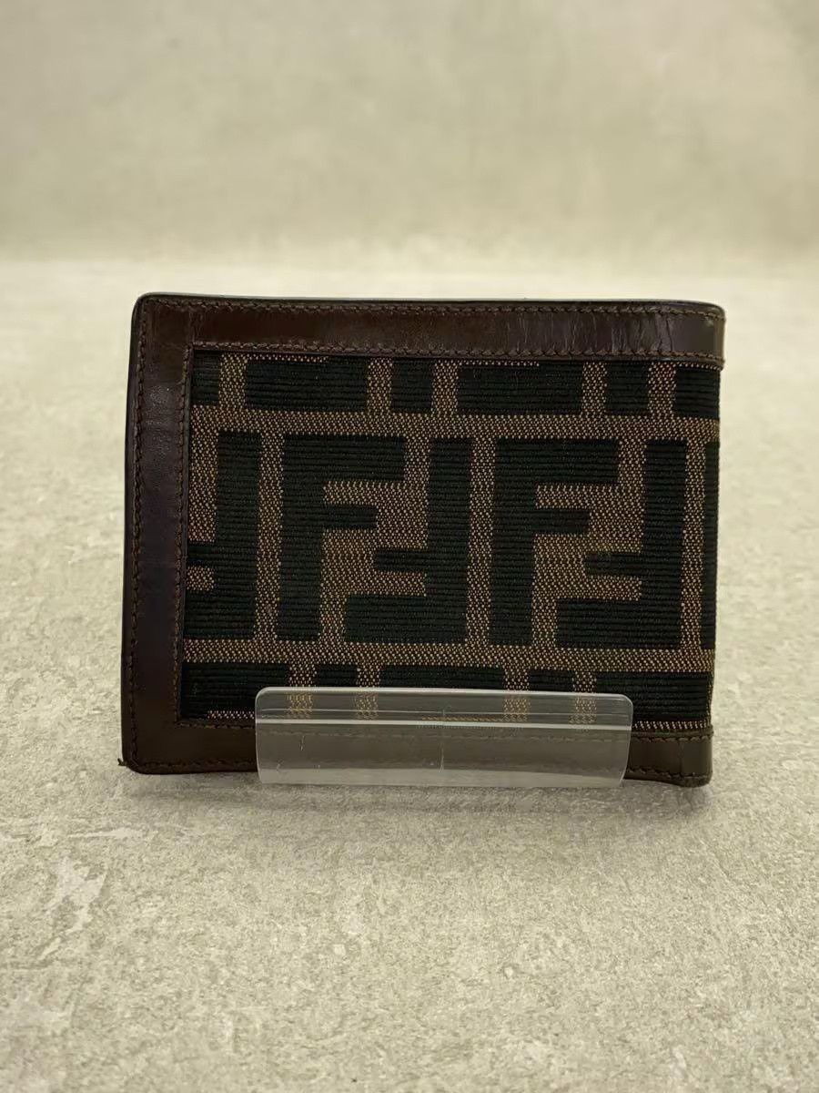 Fendi Fendi Zucca Pattern Leather Bi-Fold Wallet Brown Size ONE SIZE - 2 Thumbnail