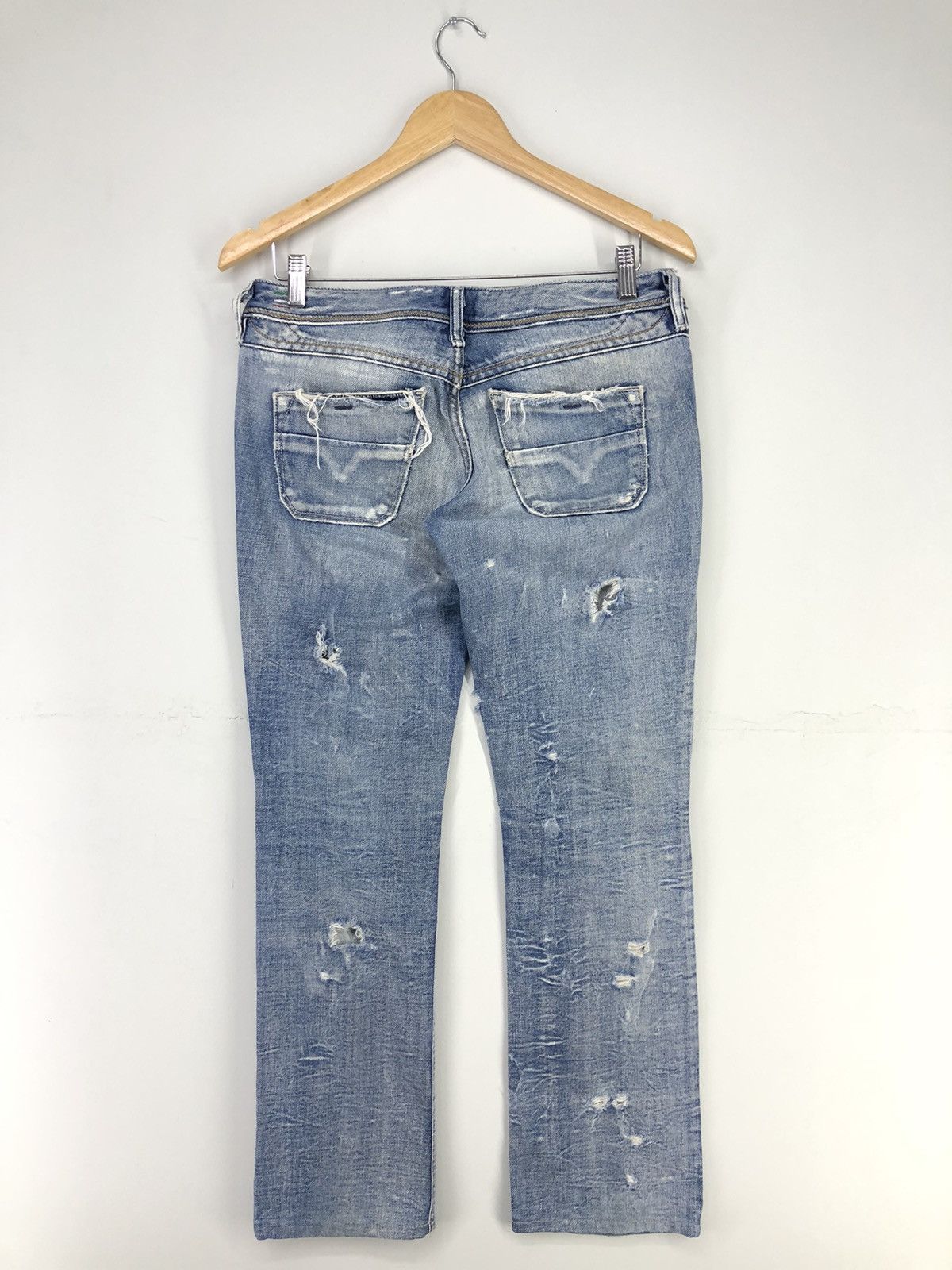 Diesel Vintage Diesel Lowky Distressed Faded Blue Jeans Size 29" - 2 Thumbnail