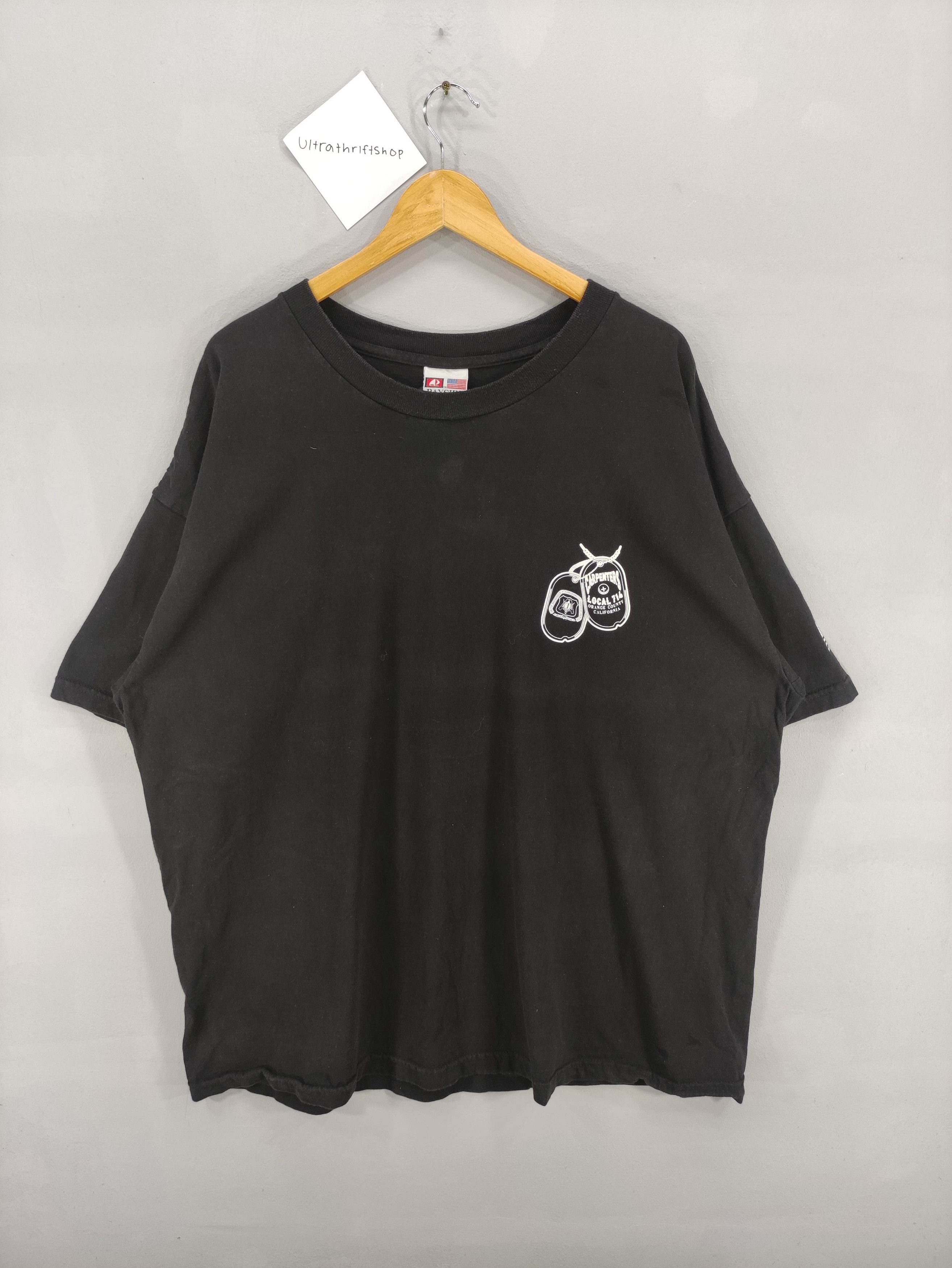 Japanese Brand Vintage Carpenters Local 714 Big Logo Tee Tshirt Over Size Size US XXL / EU 58 / 5 - 2 Thumbnail
