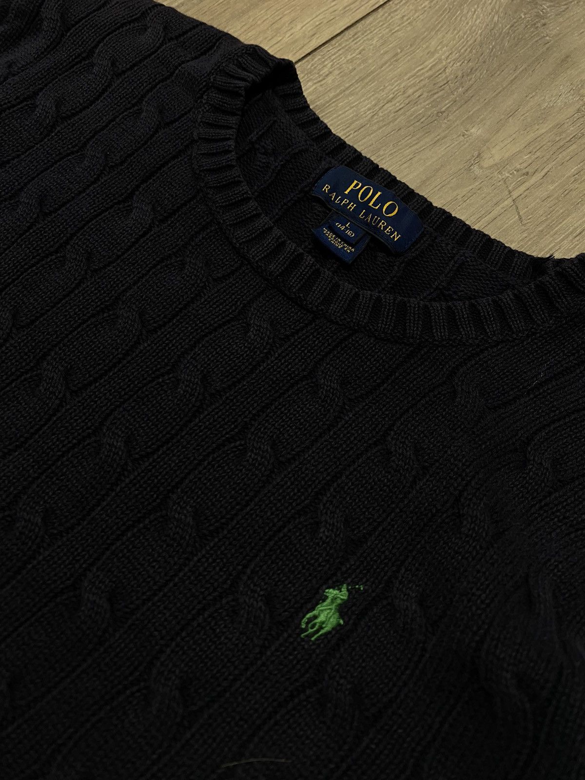 Polo Ralph Lauren Vintage Polo Ralph Lauren Cable Knit Sweater Blue Size: XS-S Size XS / US 0-2 / IT 36-38 - 2 Thumbnail