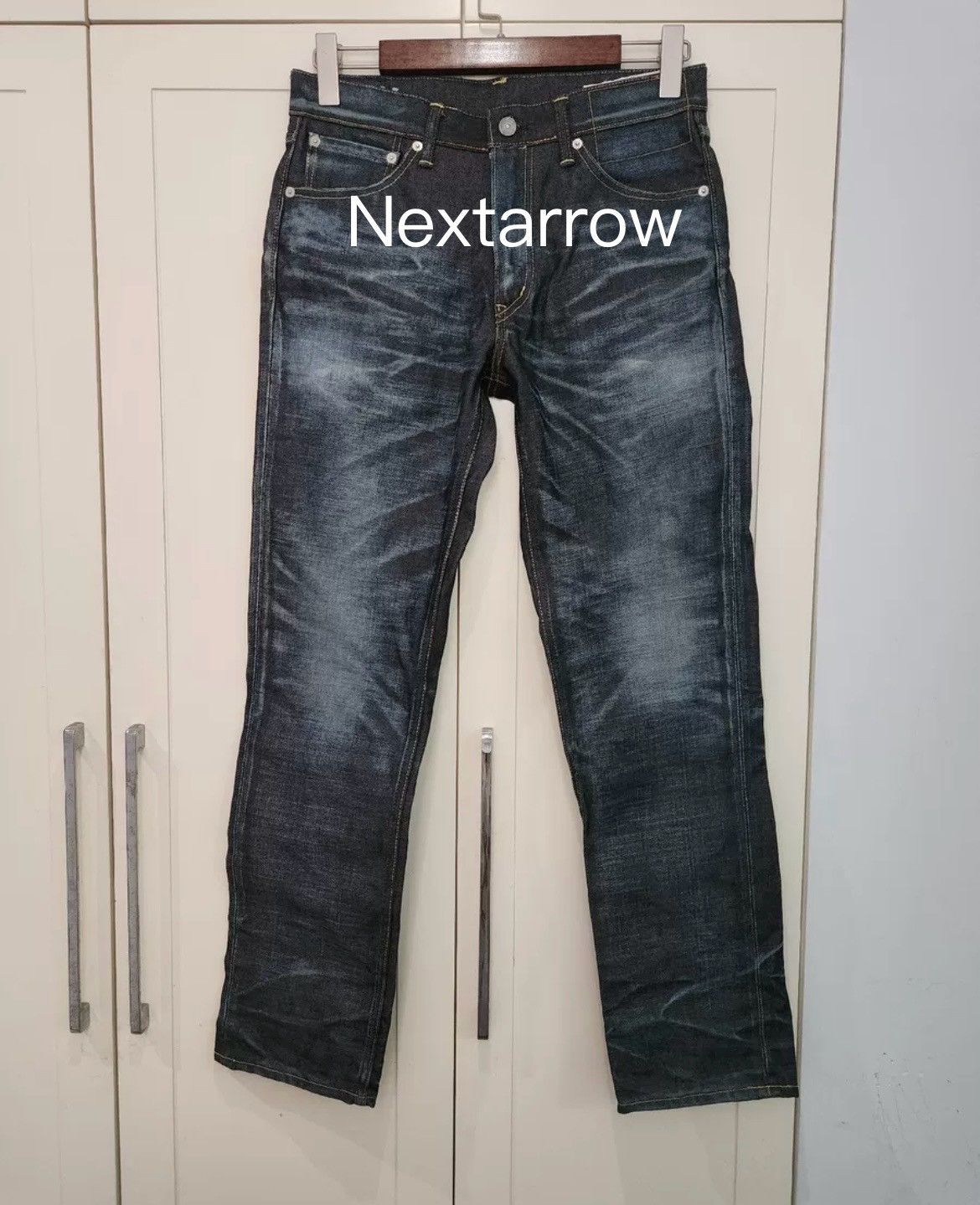 Visvim VISVIM blue distressed straight leg slim fit jeans Size US 32 / EU 48 - 1 Thumbnail