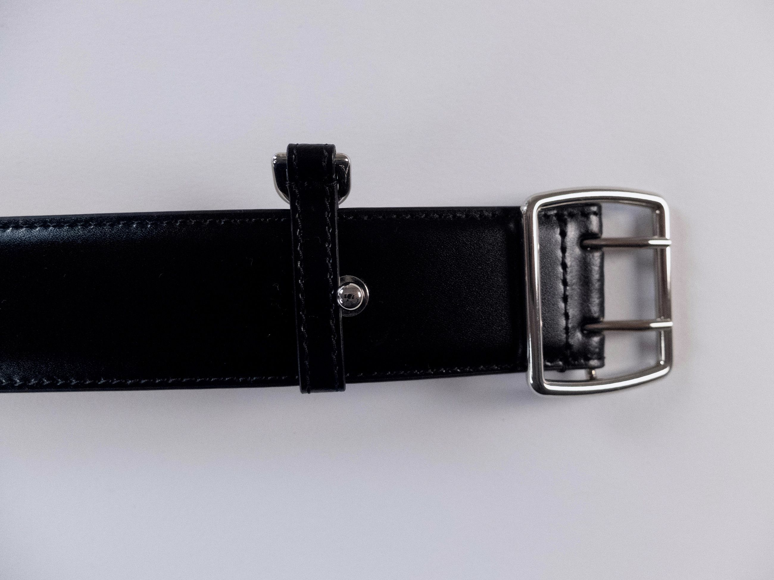 Alexander McQueen ALEXANDER MCQUEEN black leather military belt Size 85 q Size 32 - 2 Thumbnail