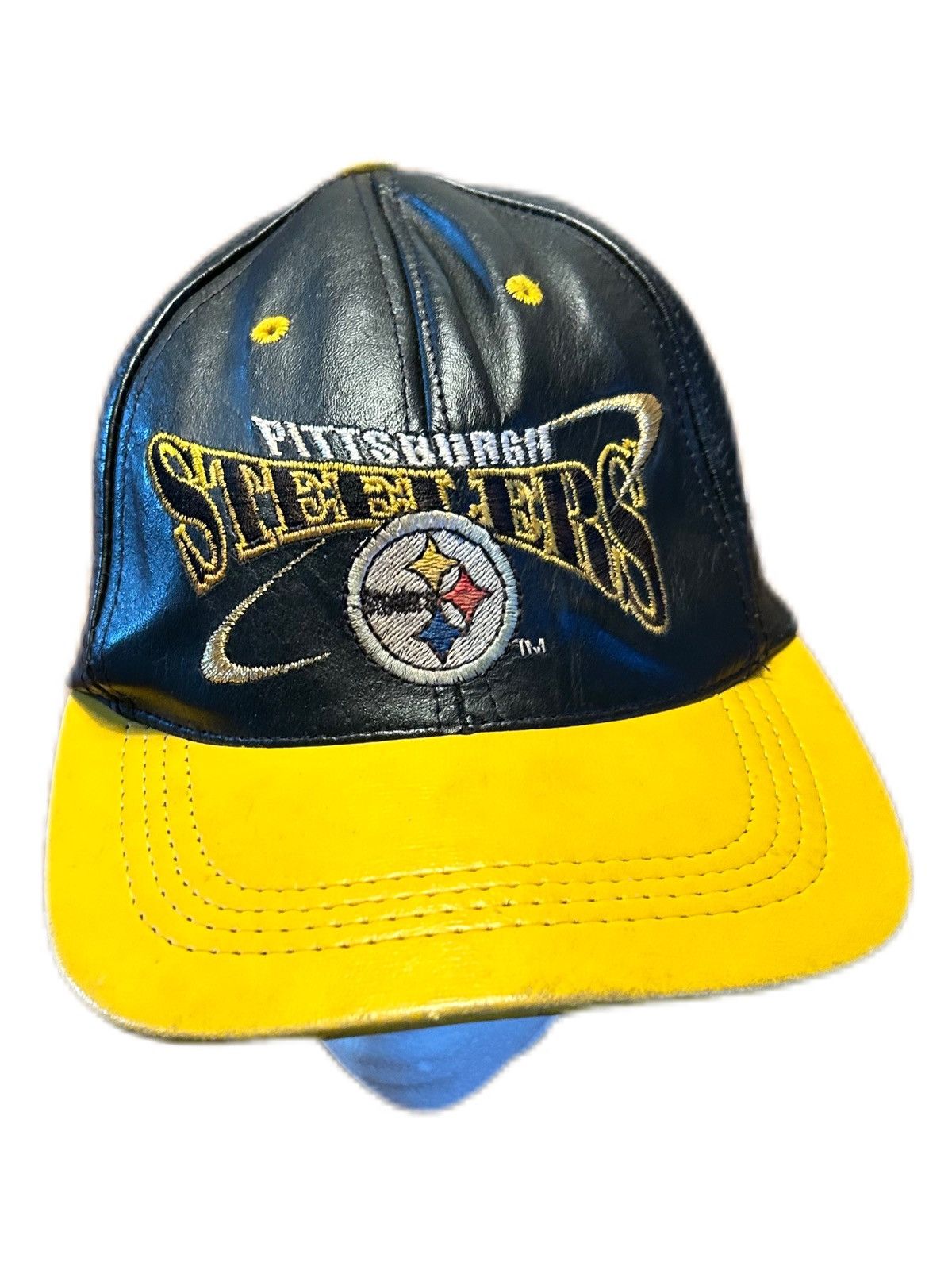 NFL × Vintage Vintage Leather Steelers Hat Size ONE SIZE - 1 Thumbnail