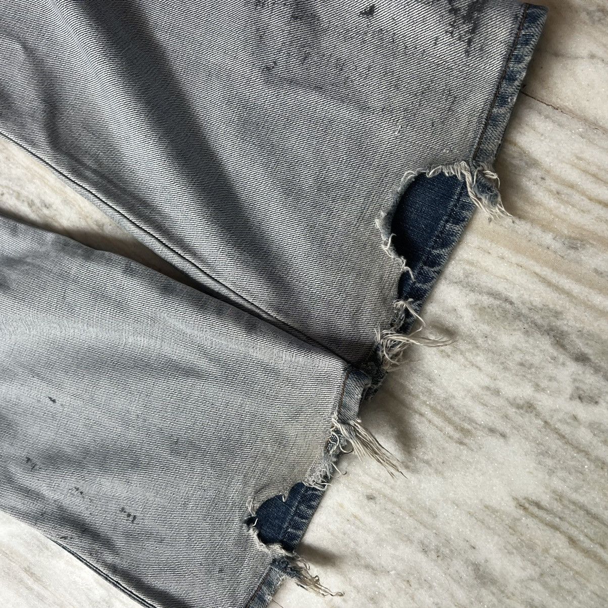 Dolce & Gabbana 2002 Dolce Gabbana Inside out Oil stain Denim Size US 31 - 7 Thumbnail