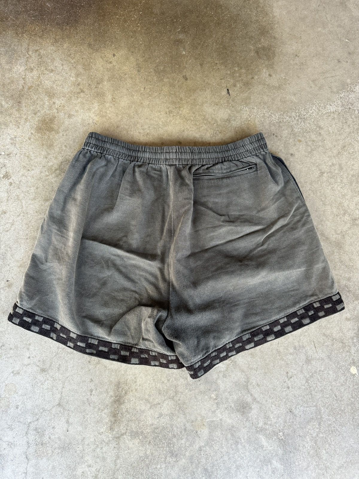 Bode Bode Checkerboard Chainstitched Rugby Shorts Black Size US 34 / EU 50 - 5 Thumbnail