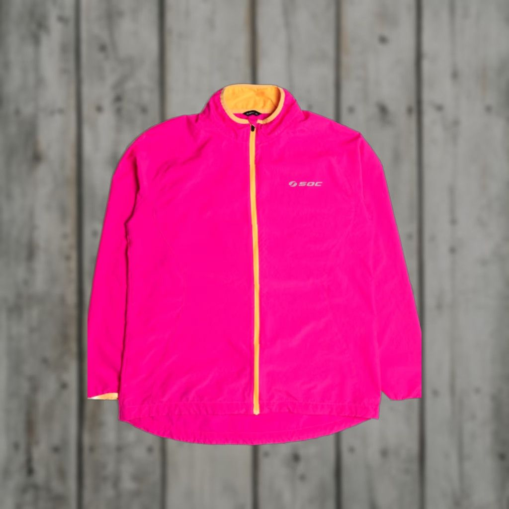 Vintage VINTAGE Stadium Large Fluorescent Pink 90s Stadium Jacket Lightweight Retro Shirt Mens Size US L / EU 52-54 / 3 - 1 Thumbnail