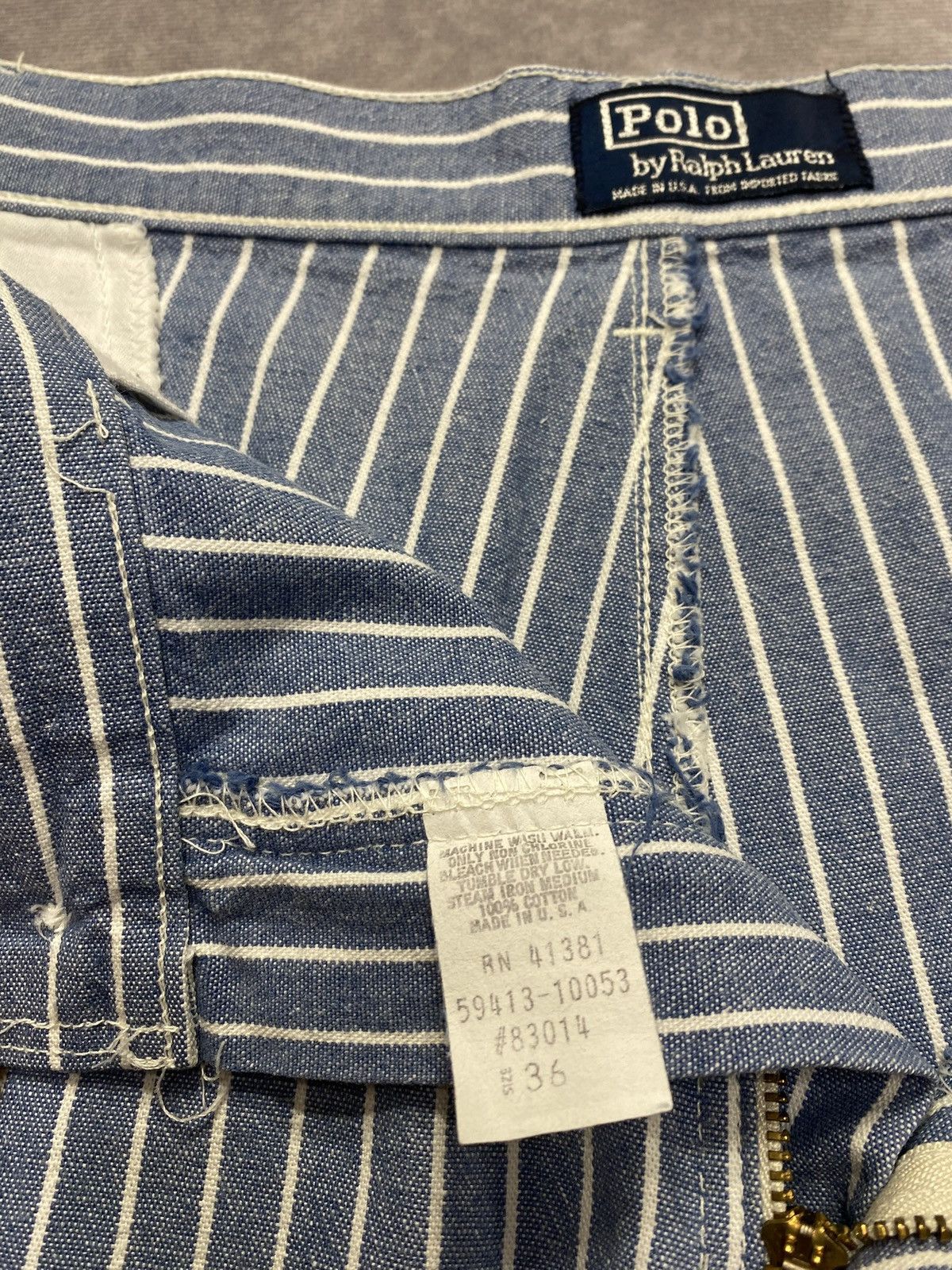 Polo Ralph Lauren 90’s Vintage Polo Ralph Lauren Striped Shorts Size US 36 / EU 52 - 3 Thumbnail