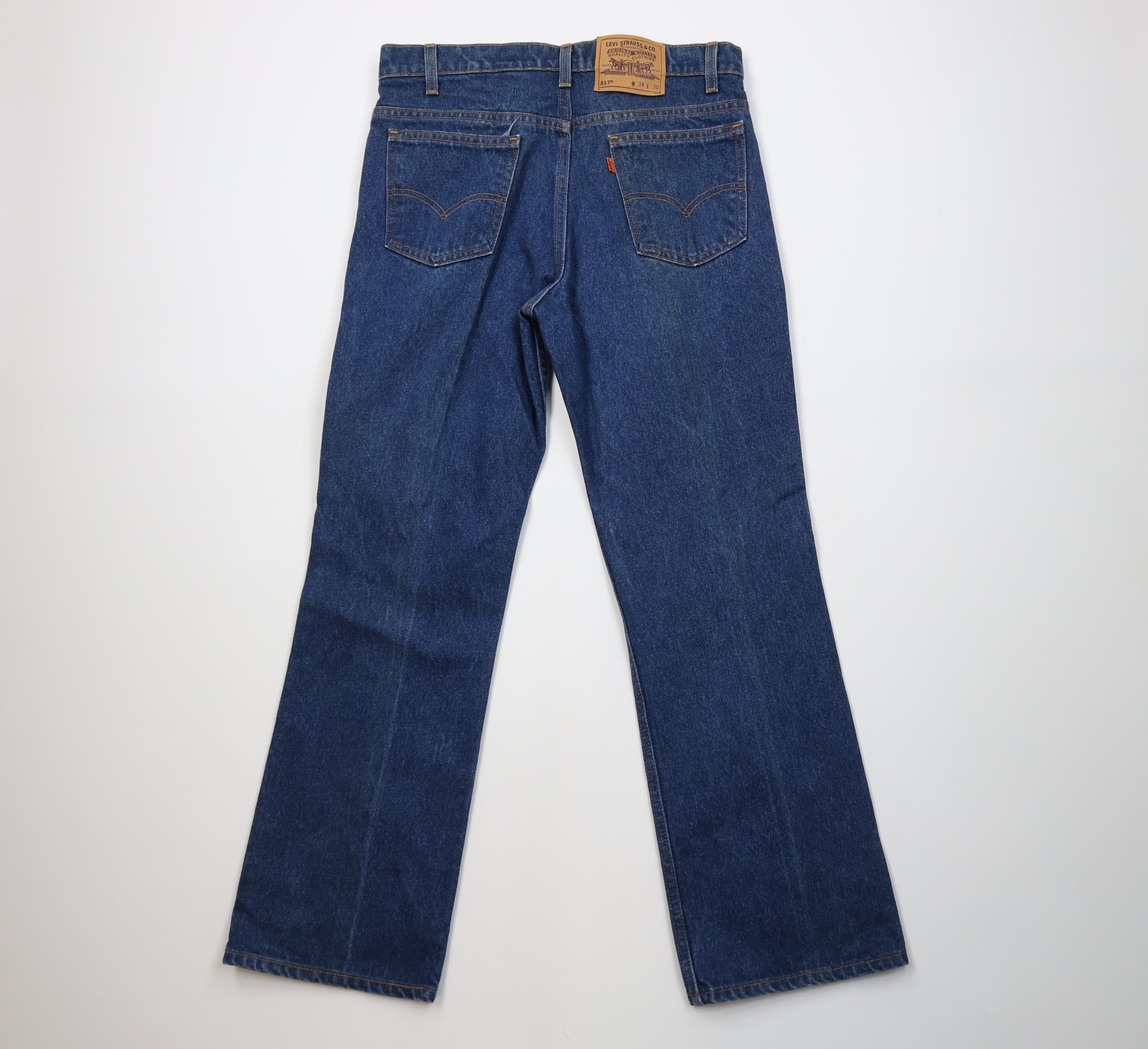 Levi's Vintage 90s Levis 517 Orange Tab Wide Leg Bootcut Jeans USA Size US 34 / EU 50 - 11 Thumbnail