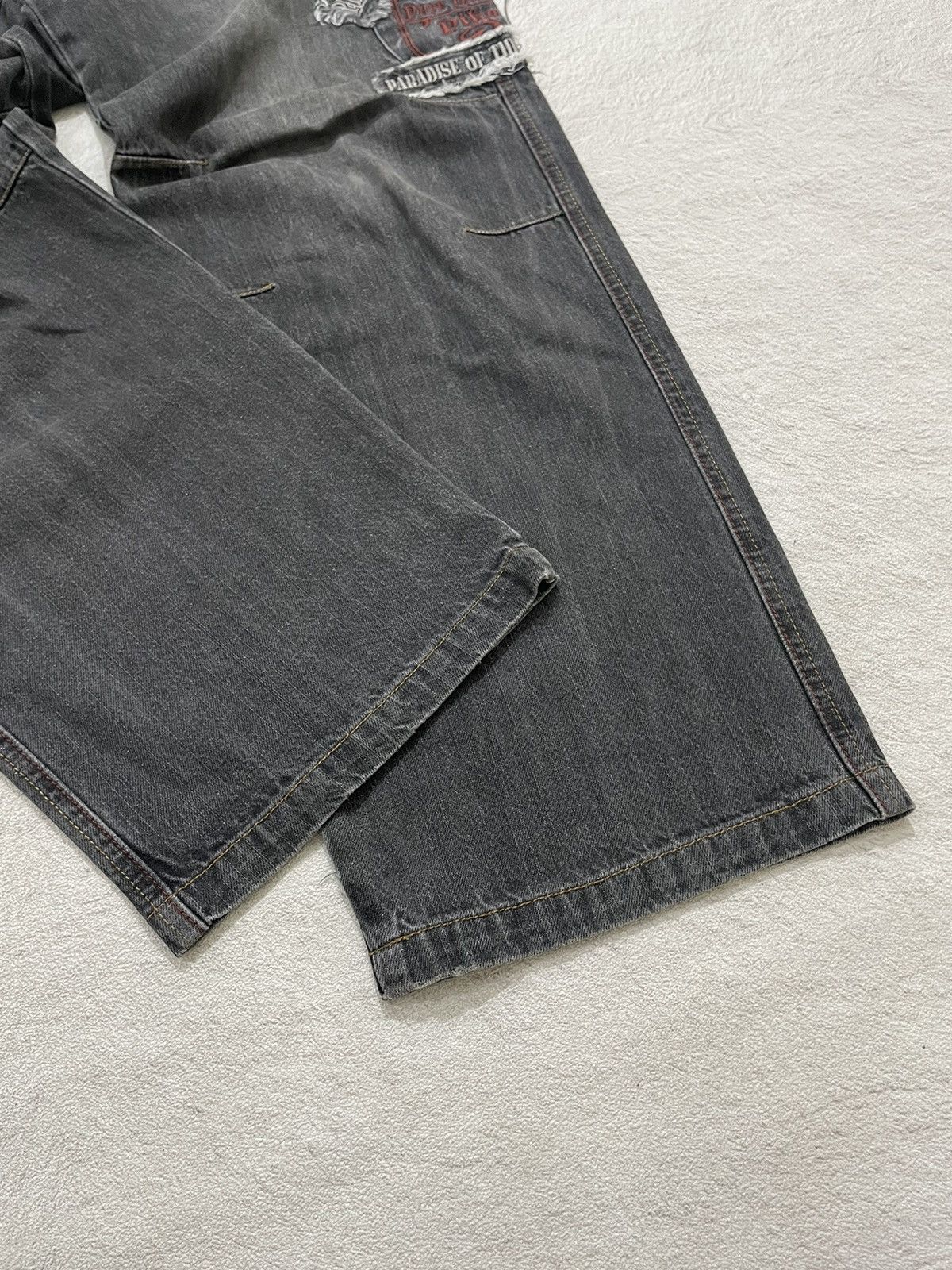 Japanese Brand 2000s Pico Embroidered Cargo Baggy Jeans Size US 32 / EU 48 - 4 Thumbnail