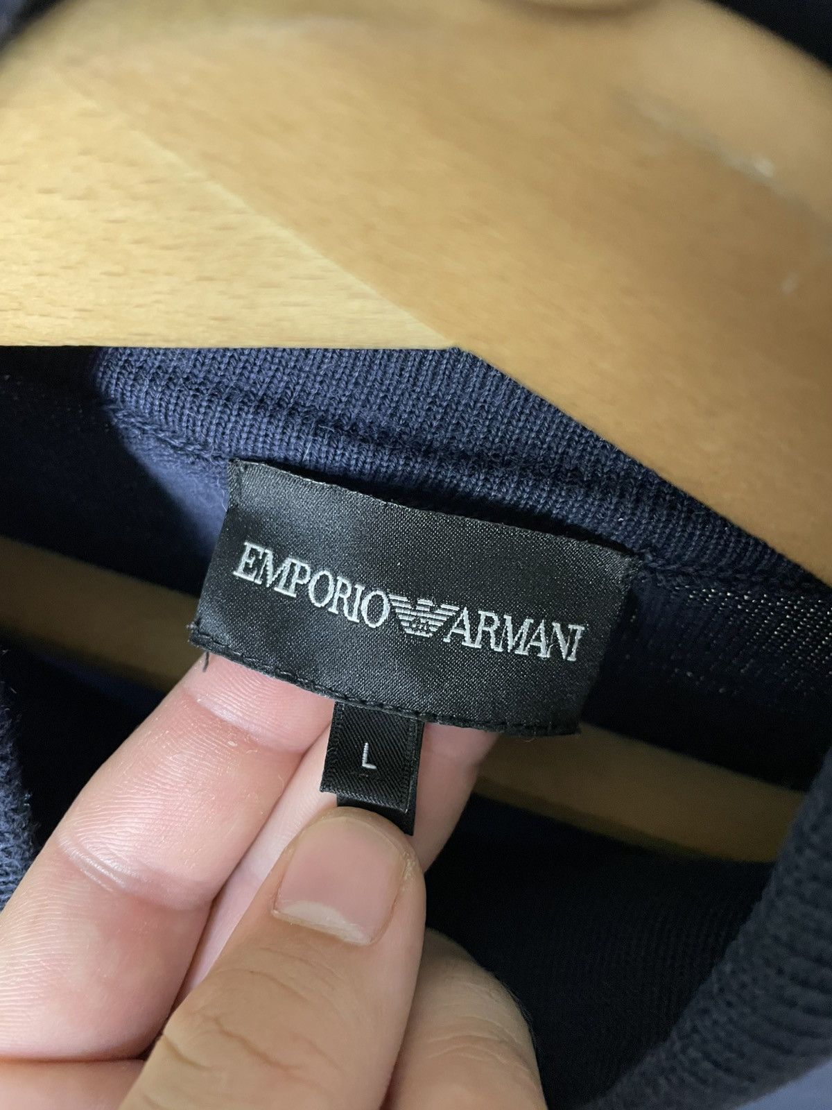 Emporio Armani Emporio Armani Mens Big Logo Zip Sweater Size L Size US L / EU 52-54 / 3 - 9 Thumbnail