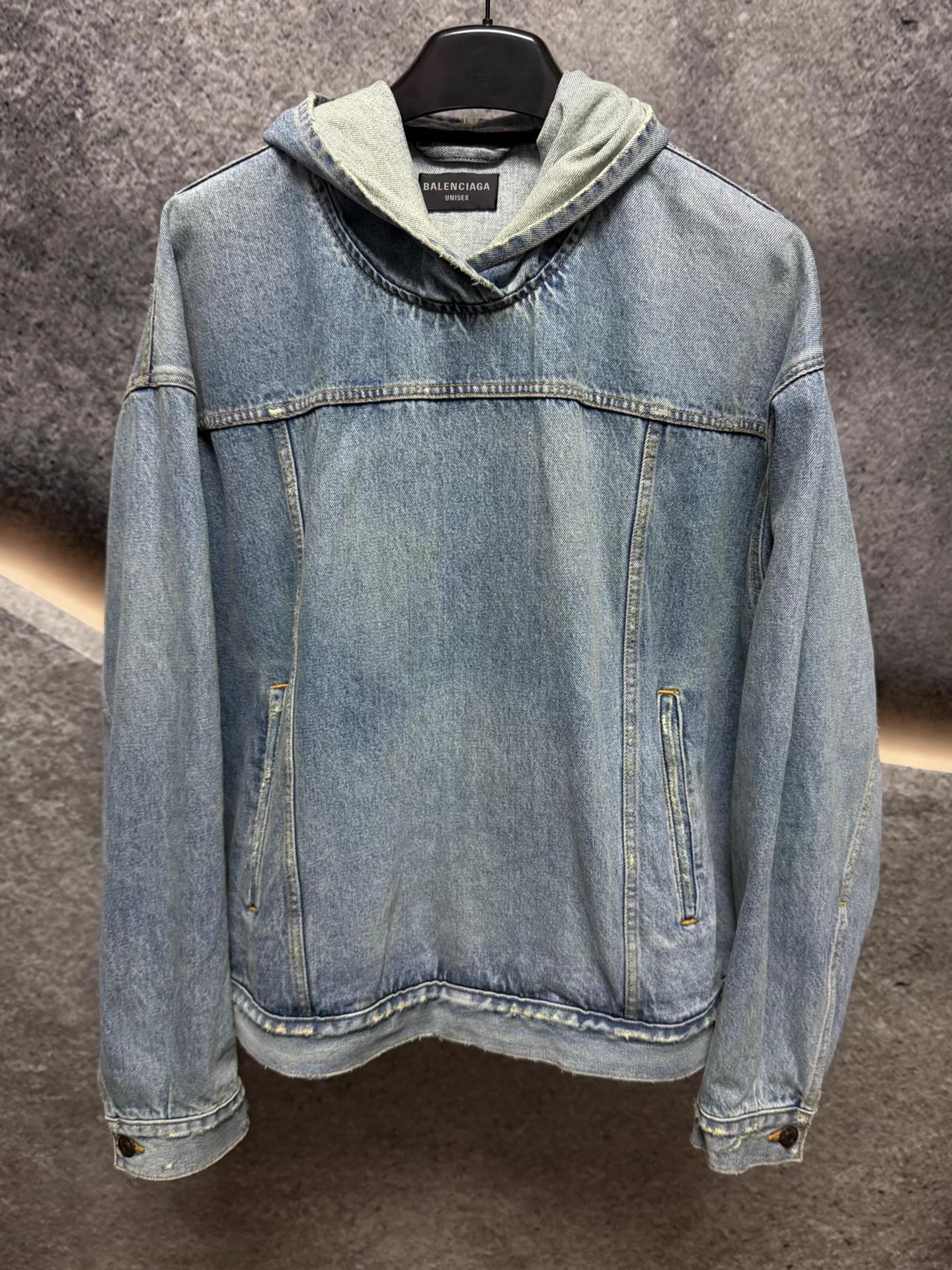 Balenciaga Balenciaga Denim Unisex Hoodie Size US S / EU 44-46 / 1 - 1 Thumbnail