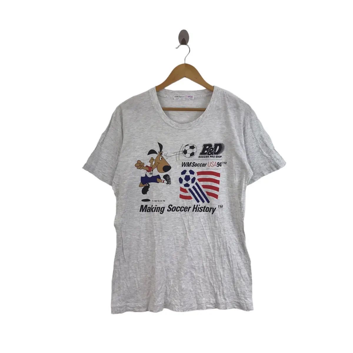 Vtg 1994 WORLD CUP USA Soccer Striker Mascots Tee Shirt