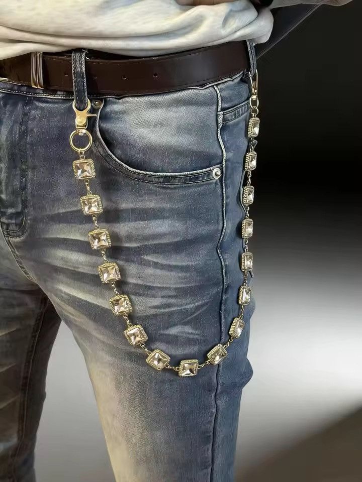 Jewelry Sparkly Crystal Square Pants Chain Size ONE SIZE - 1 Thumbnail