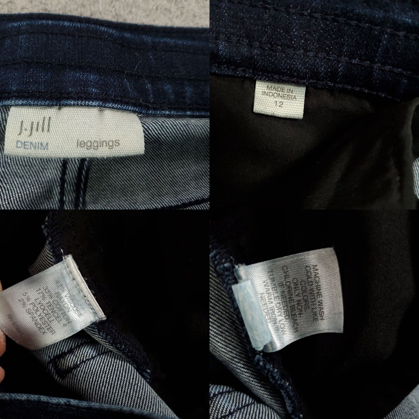 J. Jill J Jill Jeans Women 12 Blue Denim Leggings Skinny Stretchy Ankle Jeggings City Preppy 5-Pocket Womens Routine? Size 24" / US 00 / IT 34 - 8 Thumbnail