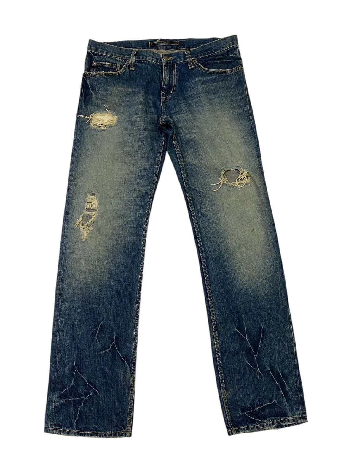 Japanese brand X ppfm distressed jeans