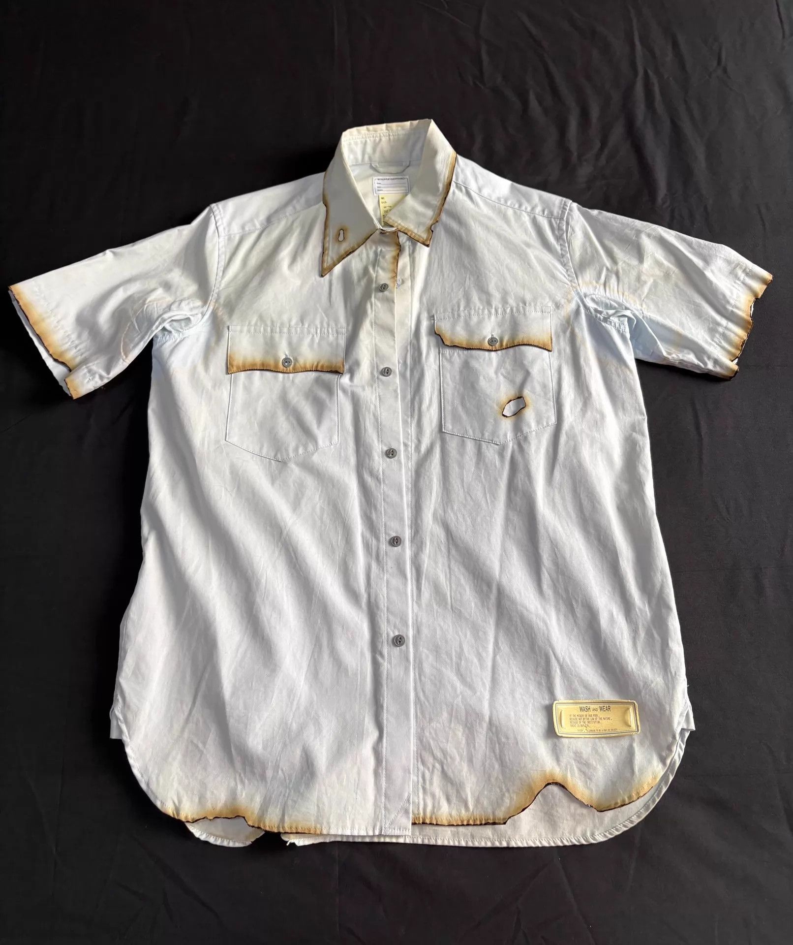 Maison MIHARA YASUHIRO MIHARA YASUHIRO Smoke Burn Vintage Shirt M Size US M / EU 48-50 / 2 - 3 Thumbnail