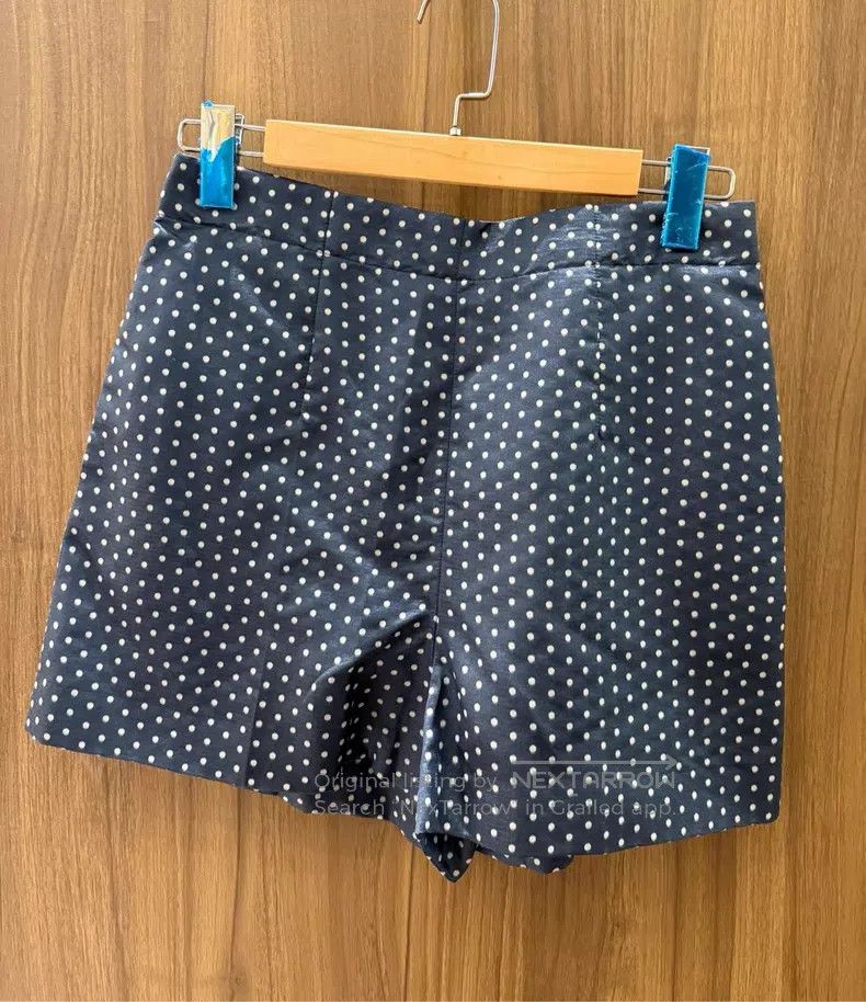 Dior Dior Blue polk dot mulberry silk shorts Size 25" / US 0 / IT 36 - 2 Thumbnail