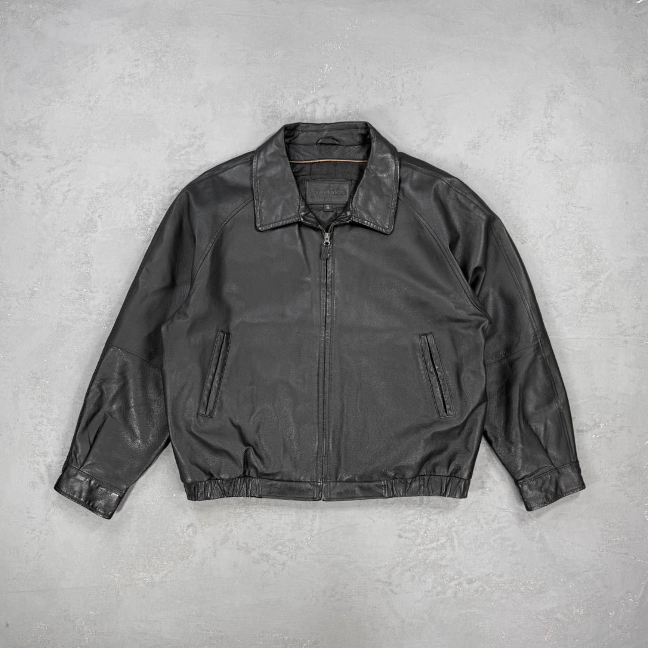 ジャケット・アウター ST. JOHNS BAY leather jacket 90s ST.JOHNS BAY] Single Zip-up Leather Jacket [1990s] Vintage