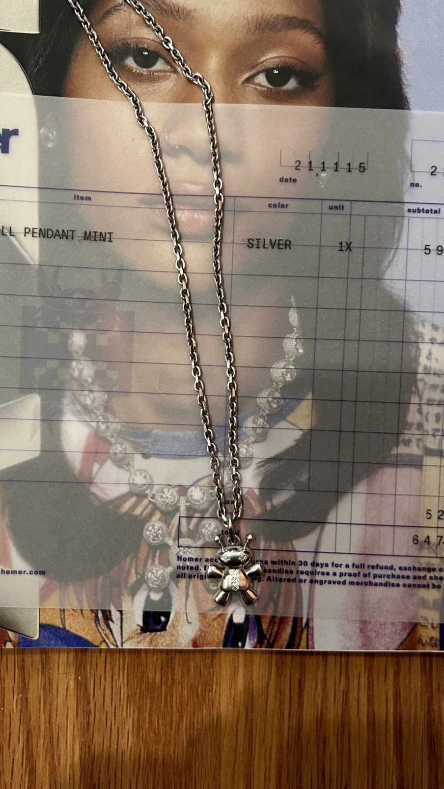 Homer Plus Doll Pendant Mini (Silver) Size ONE SIZE - 2 Thumbnail