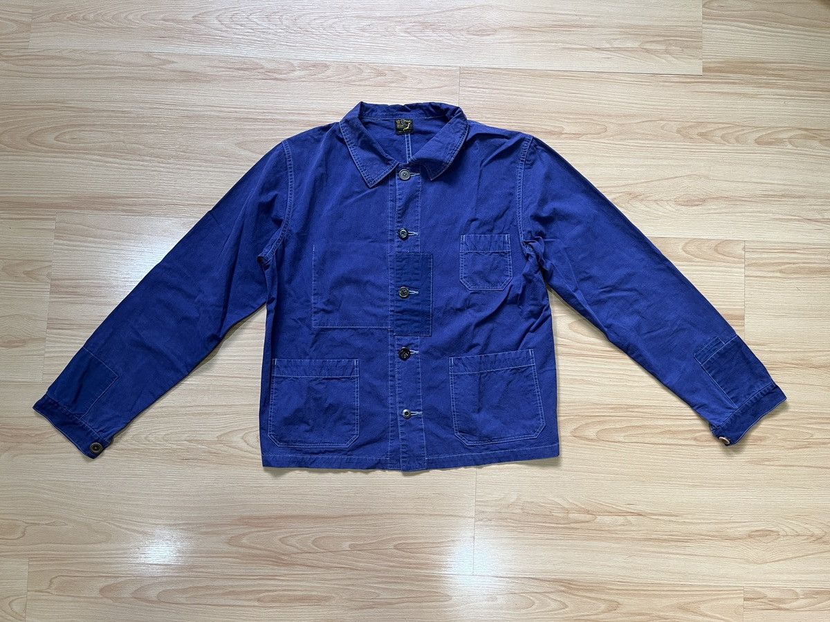 image of Beams Plus x Orslow Beamsxorslow French Patchwork Jacket in Blue, Men's (Size Medium)