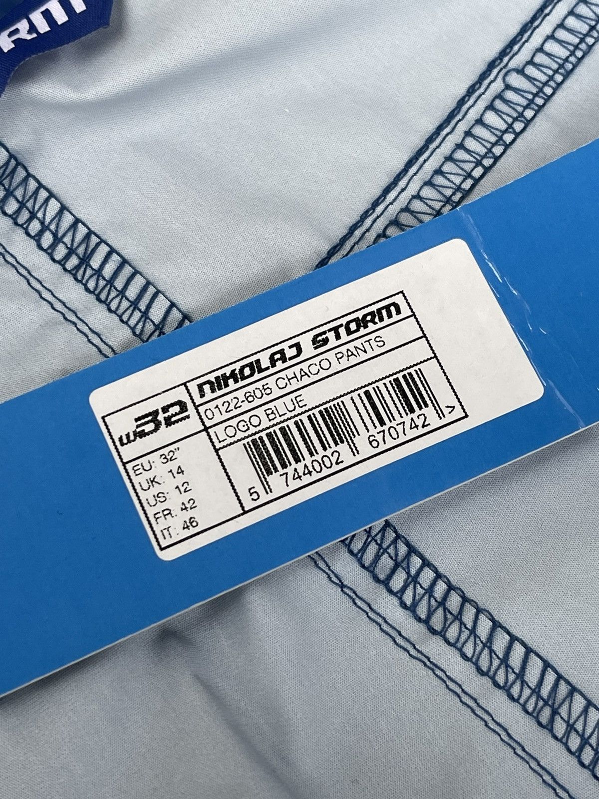 Other !DS! SS22 Nikolaj Storm Logo Blue Chaco Pants Size US 32 / EU 48 - 18 Thumbnail