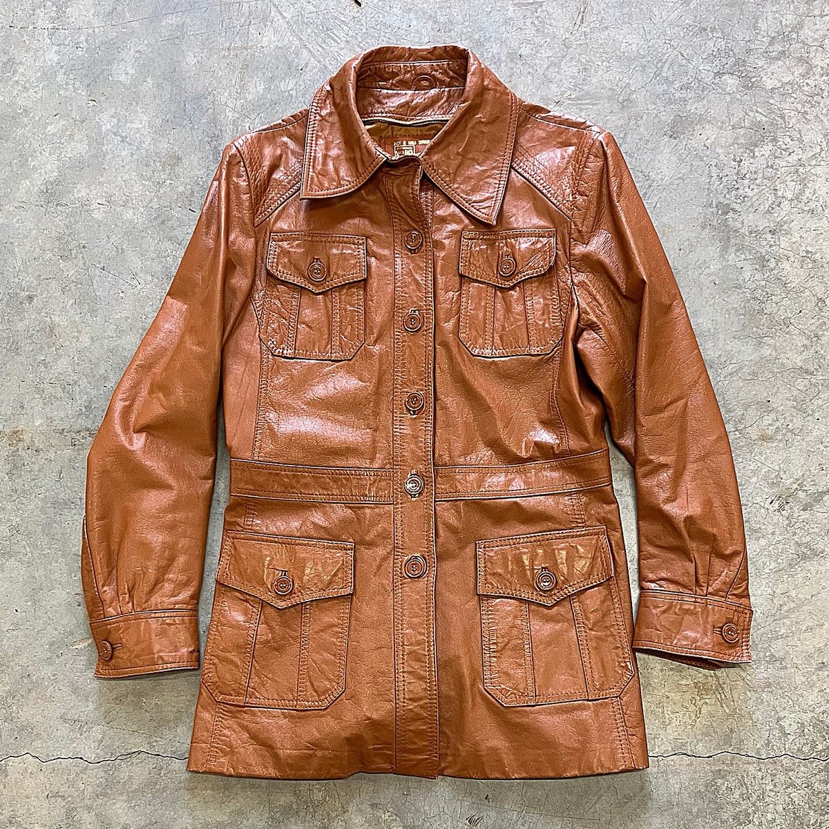 Vintage Vintage 70's Leather Jacket Size US M / EU 48-50 / 2 - 1 Thumbnail
