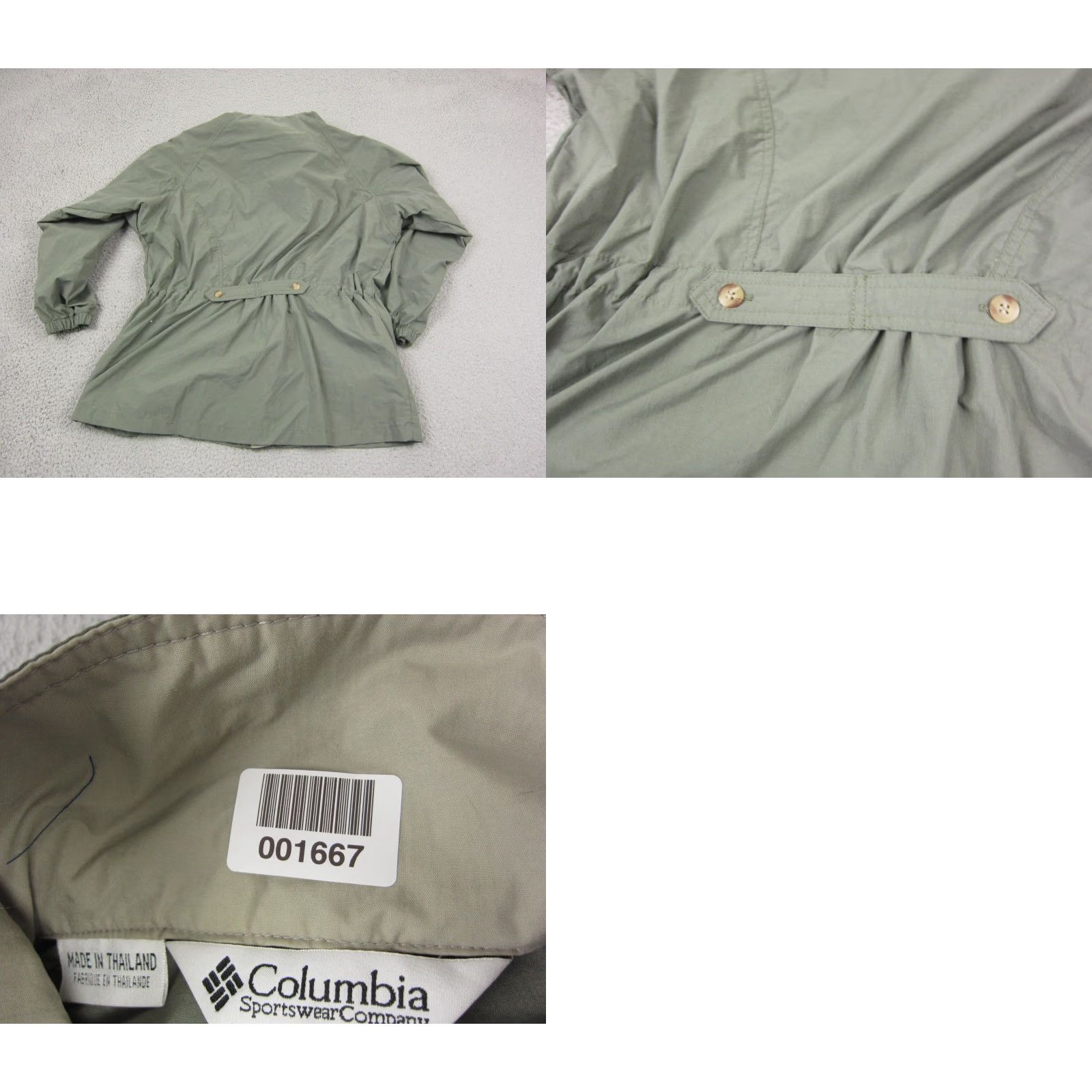 Rains VINTAGE Columbia Jacket Womens Large Green All Weather Long Rain Windbreaker 90s Size L / US 10 / IT 46 - 9 Thumbnail