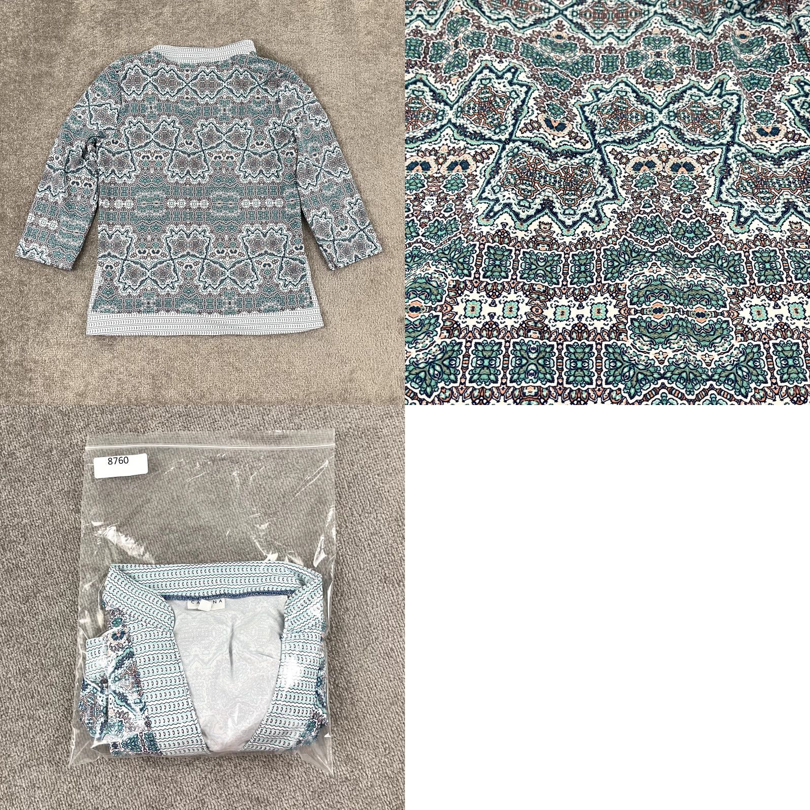 Vintage CABANA LIFE Top Womens Large Blue White Blouse 3/4 Sleeves Stretch Beach Preppy Size L / US 10 / IT 46 - 8 Thumbnail
