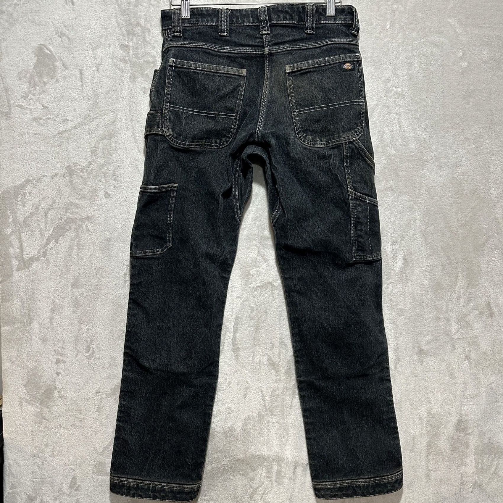 Dickies Dickies 874 Jeans Men 30 Black Double Knee Pockets Denim Relaxed Straight 5-Pocket Stretch Size US 30 / EU 46 - 2 Thumbnail