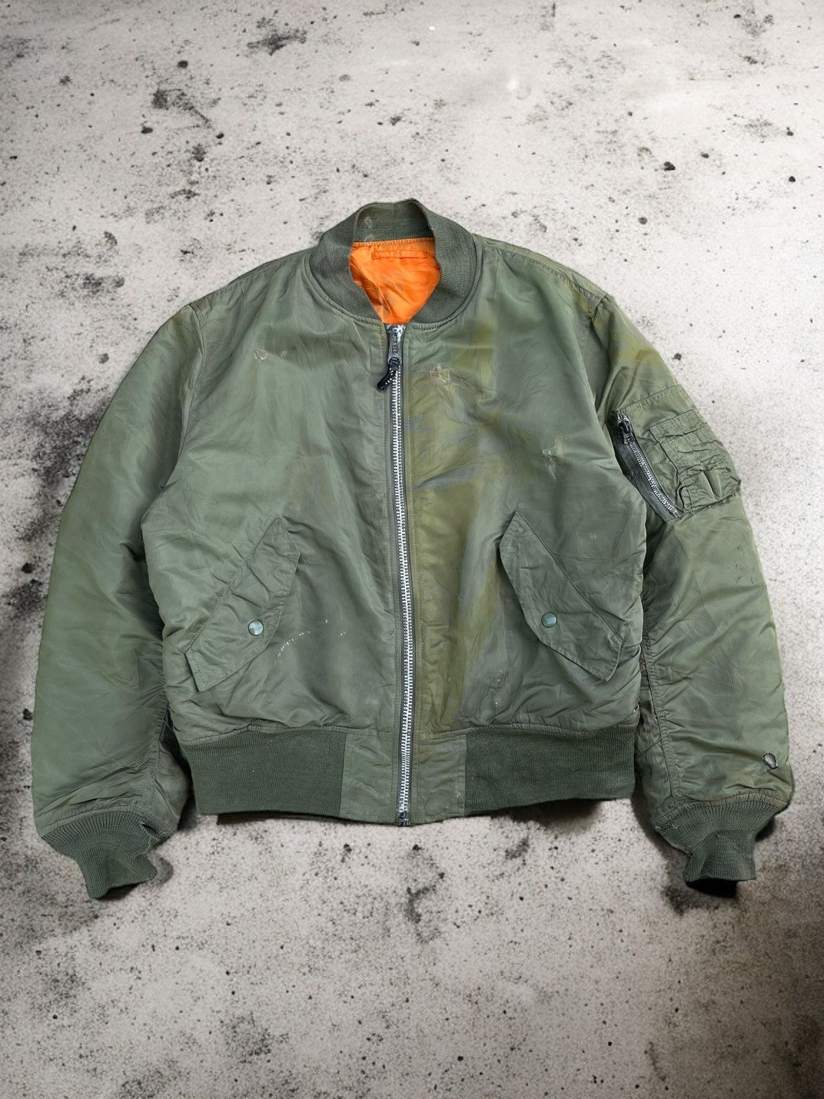 Alpha Industries 🔥Vintage Alpha Industries Ma-1 Flight Bomber Jacket Size US M / EU 48-50 / 2 - 4 Thumbnail