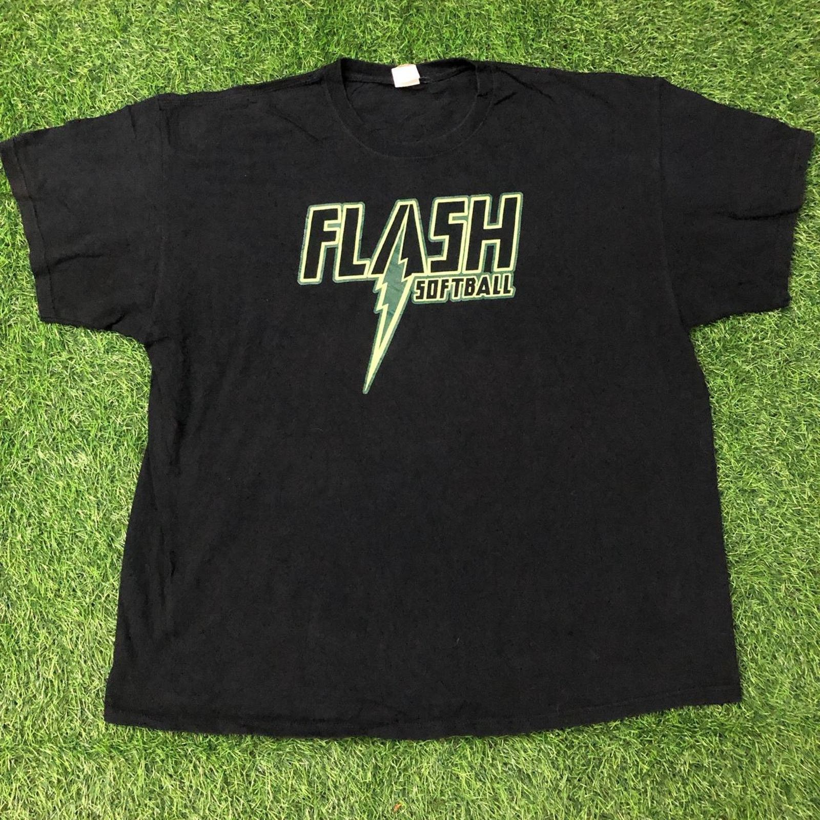 Gildan Men’s Black ‘Flash Softball’ Graphic Tee Size US XXL / EU 58 / 5 - 1 Thumbnail