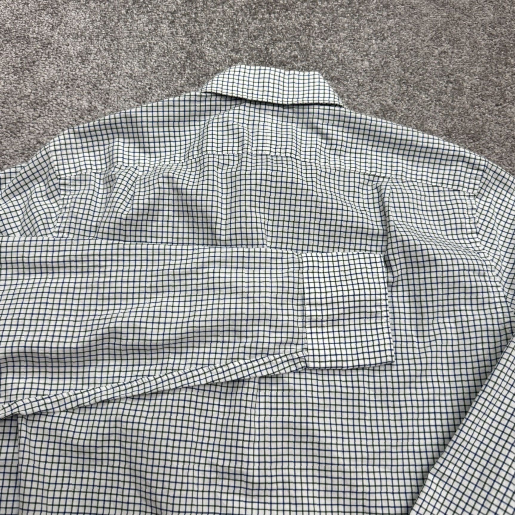 J.Crew J.Crew Ludlow Dress Shirt Mens XS Green Blue White Plaid Cotton Regular Fit Lightweight Career Casual Size 34R - 4 Thumbnail