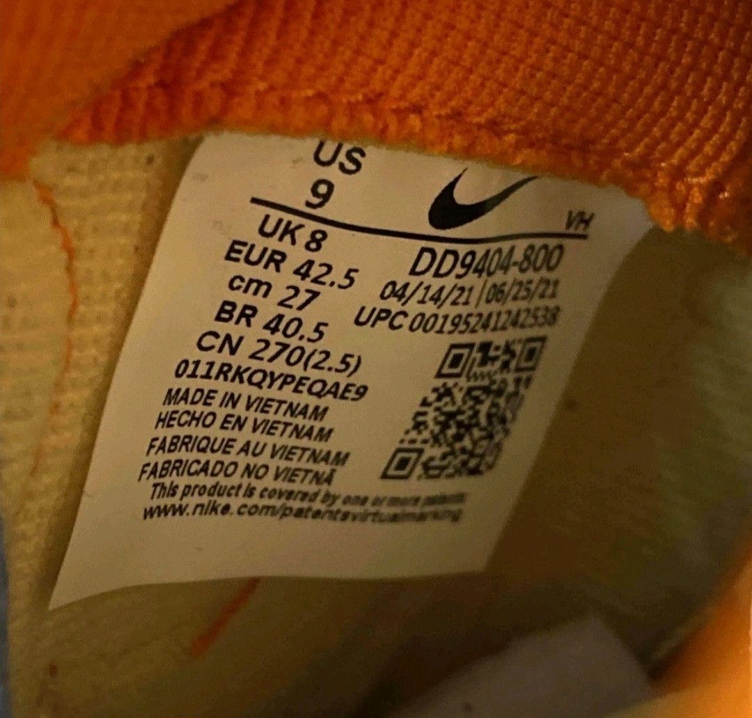 Nike Nike Dunk High 1985 Orange Acid Wash DD99404800 Size 9 Men Size US 9 / EU 42 - 7 Thumbnail