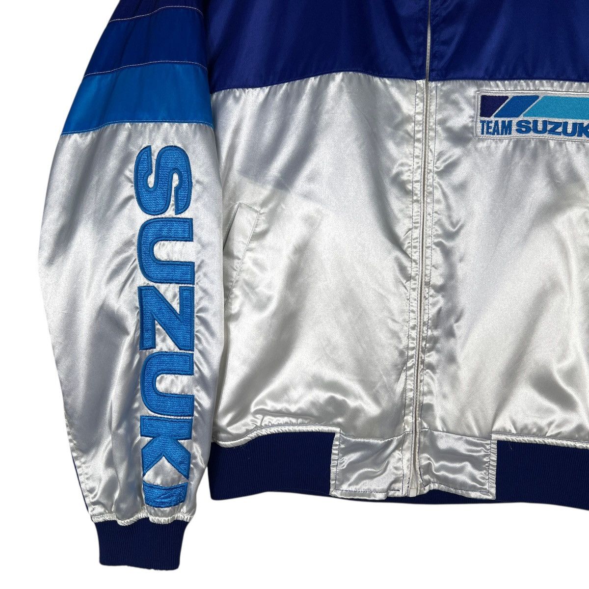Vintage Vintage Team Suzuki Racing team Reversible Bomber Jacket Size US L / EU 52-54 / 3 - 9 Thumbnail