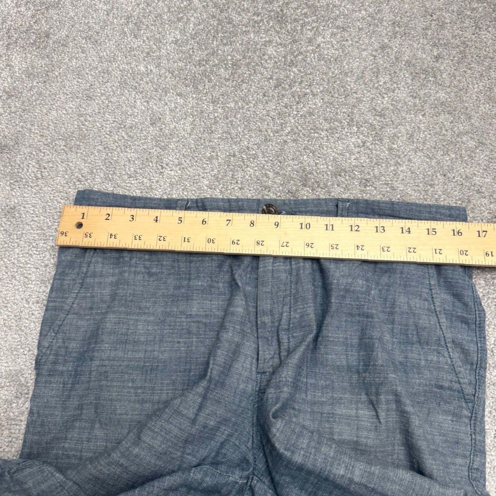 Vintage Goodfellow & Co Chino Shorts Mens 32 Blue 100% Cotton Casual Pockets Belted Flat Front Mid Rise Regular Fit Outdoor Preppy Vintage No Size US 32 / EU 48 - 7 Thumbnail